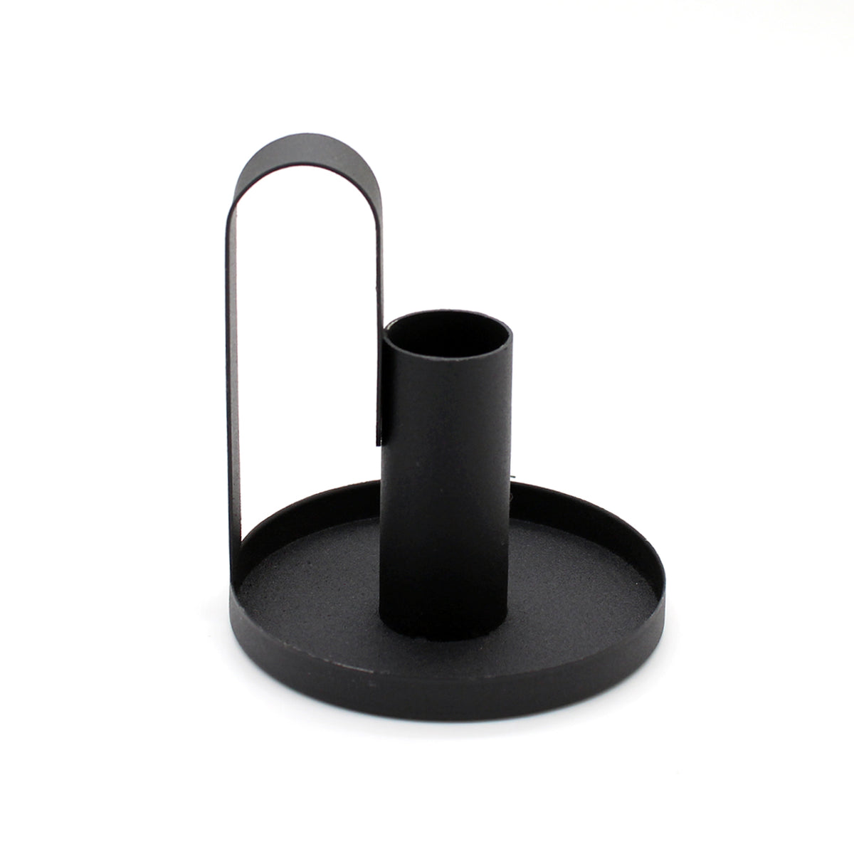 Black Iron Tall Candle Holder