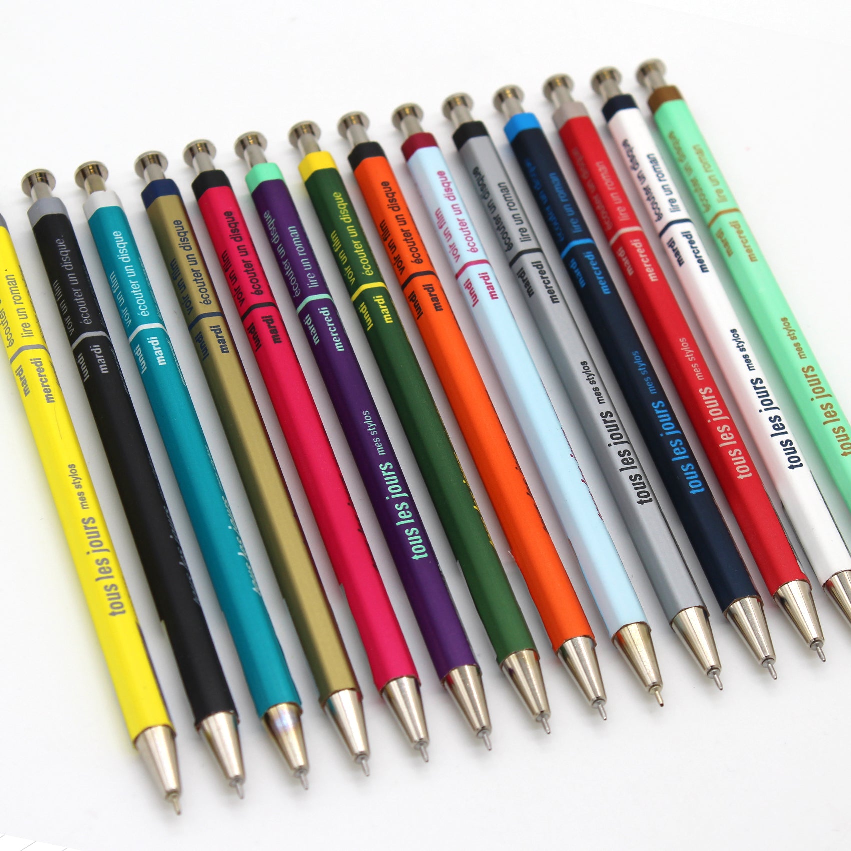 Color Block Pens - Set of 2 - Red Orange + Emerald – DesignWorks Ink