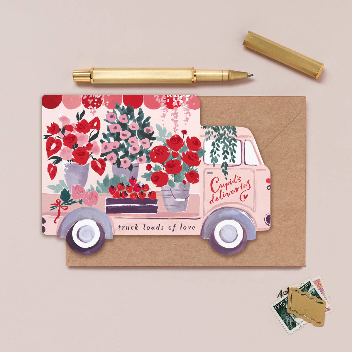 Truck Loads of Love Valentine's Day Card
