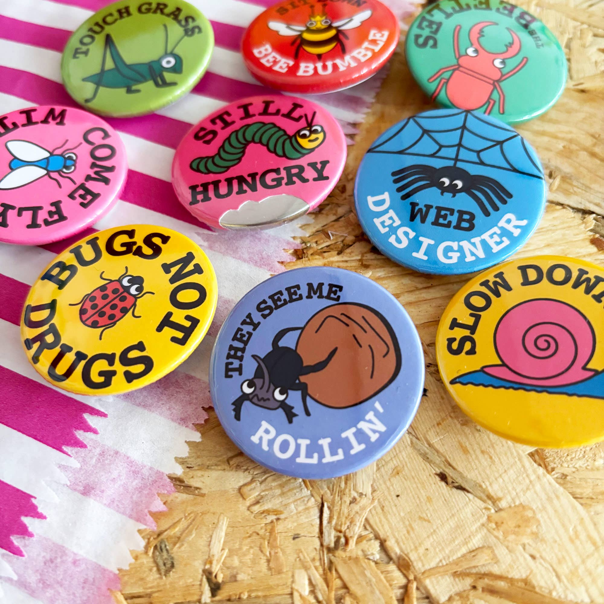 They See Me Rollin' Dung Beetle Badge