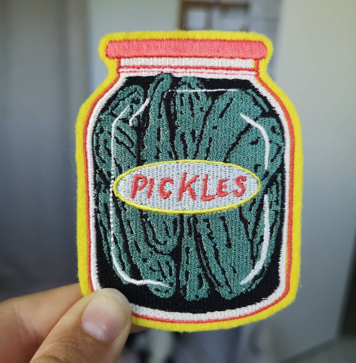 Pickle Jar Embroidered Patch