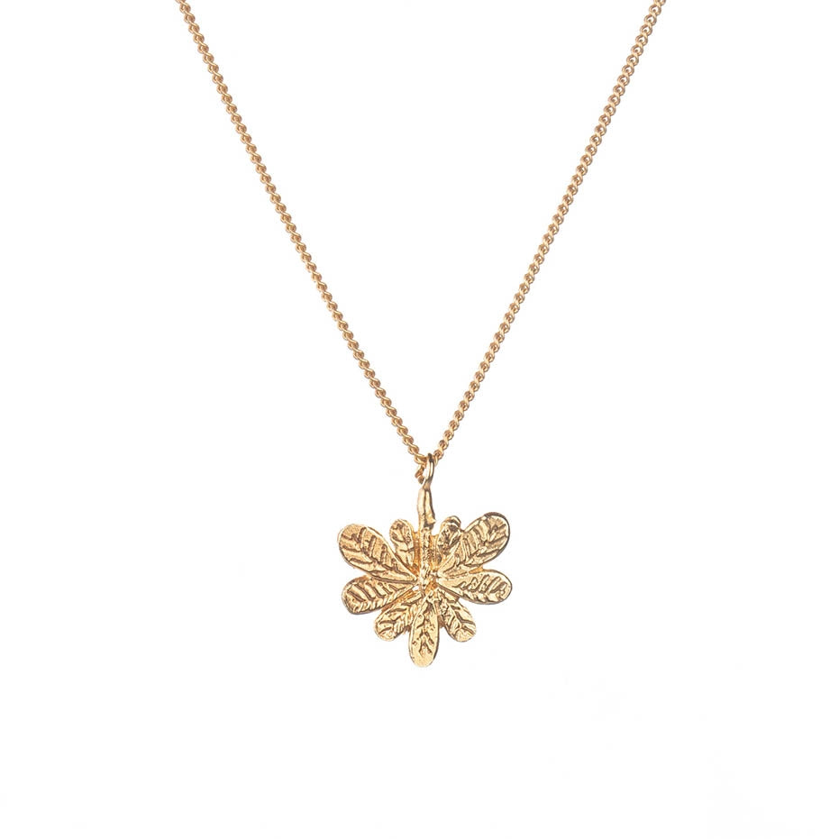 Gold Aralia Leaf Necklace