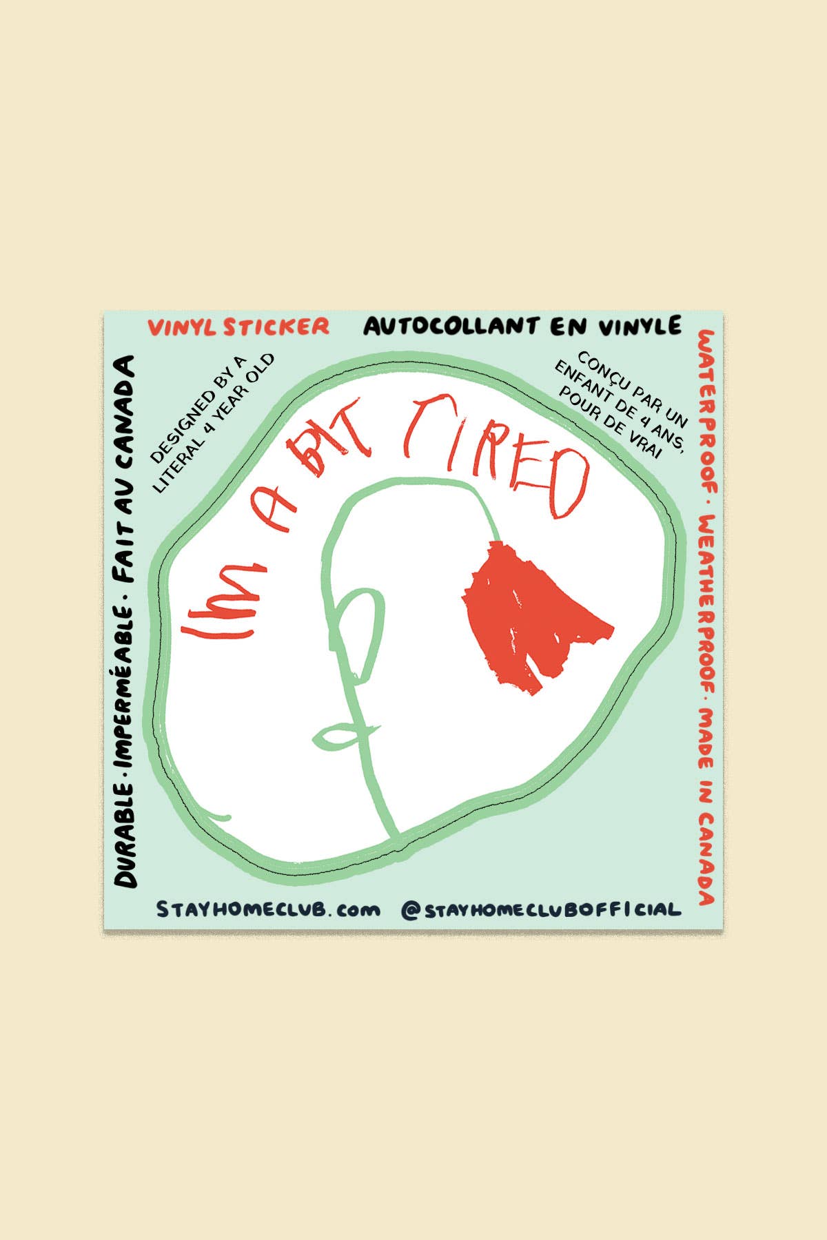 Bit Tired Vinyl Sticker