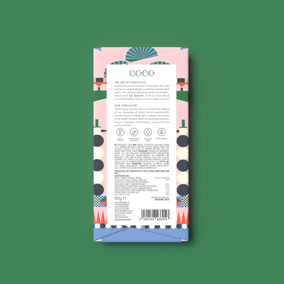 COCO Gingerbread Milk Chocolate Bar