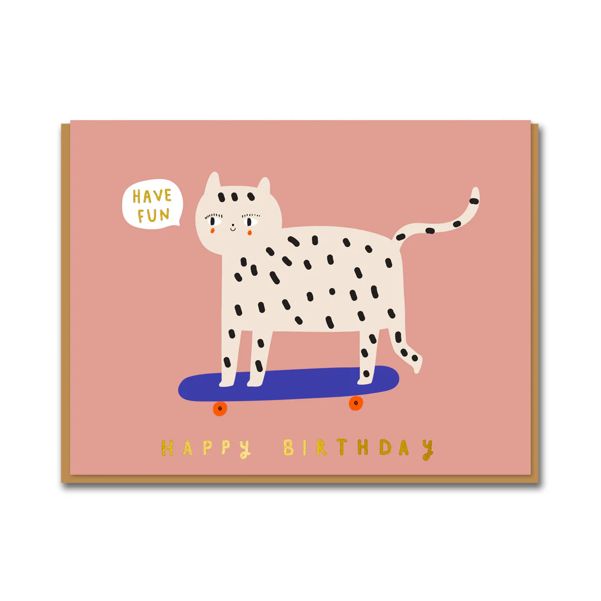 Snow Leopard Birthday Card