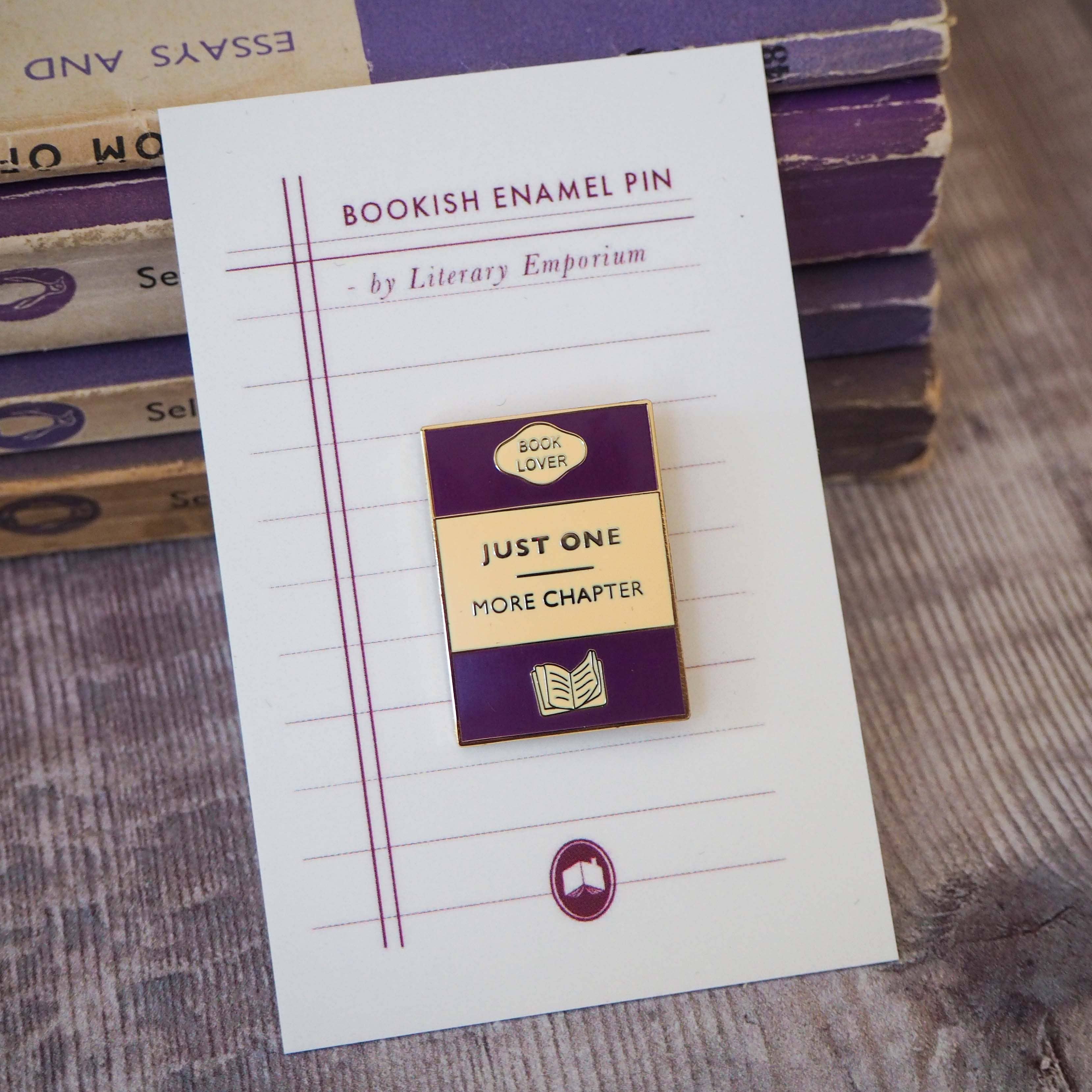 'Just One More Chapter' Enamel Pin Badge