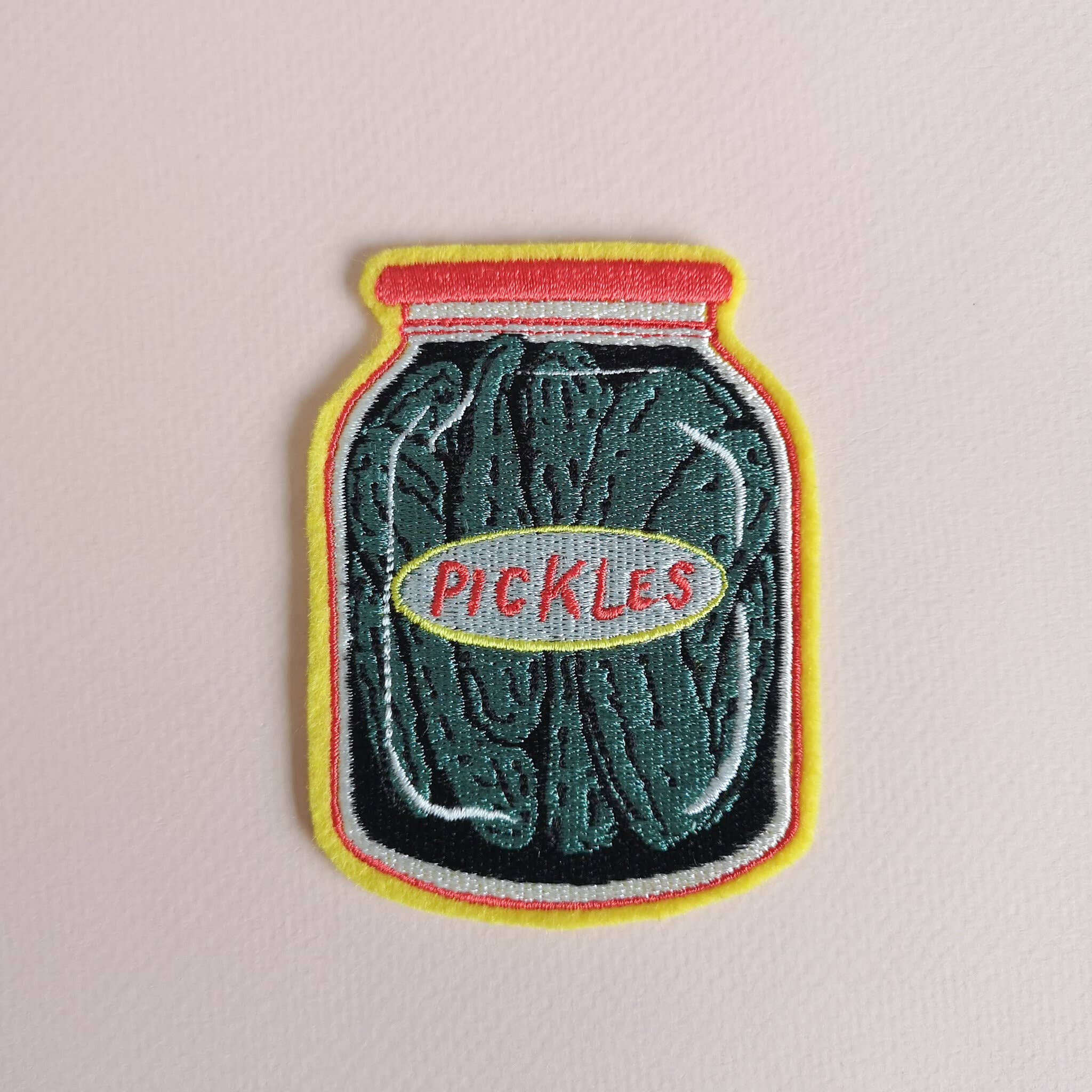 Pickle Jar Embroidered Patch