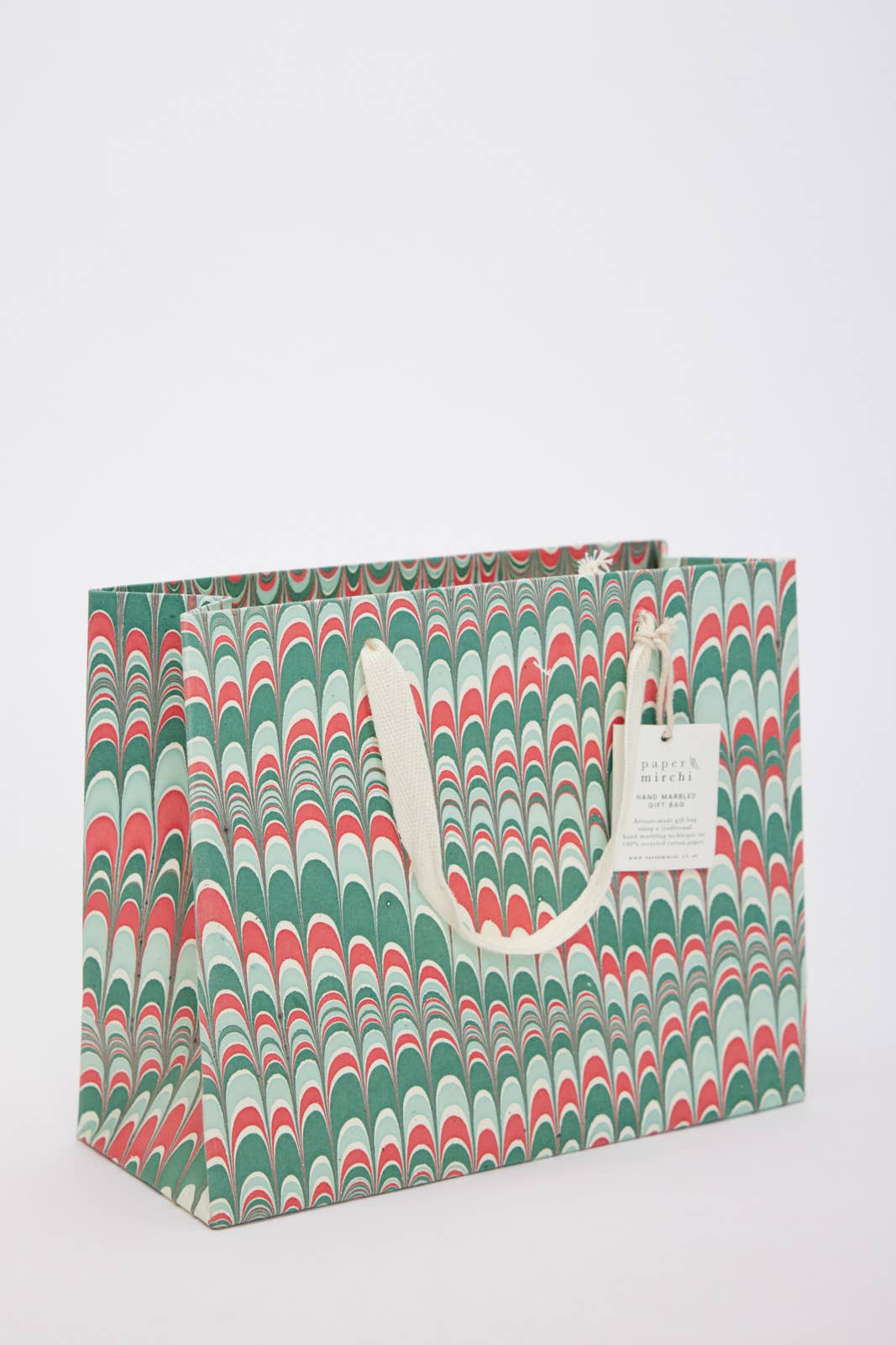 Hand Marbled Gift Bags (Medium) - Christmas Splendour