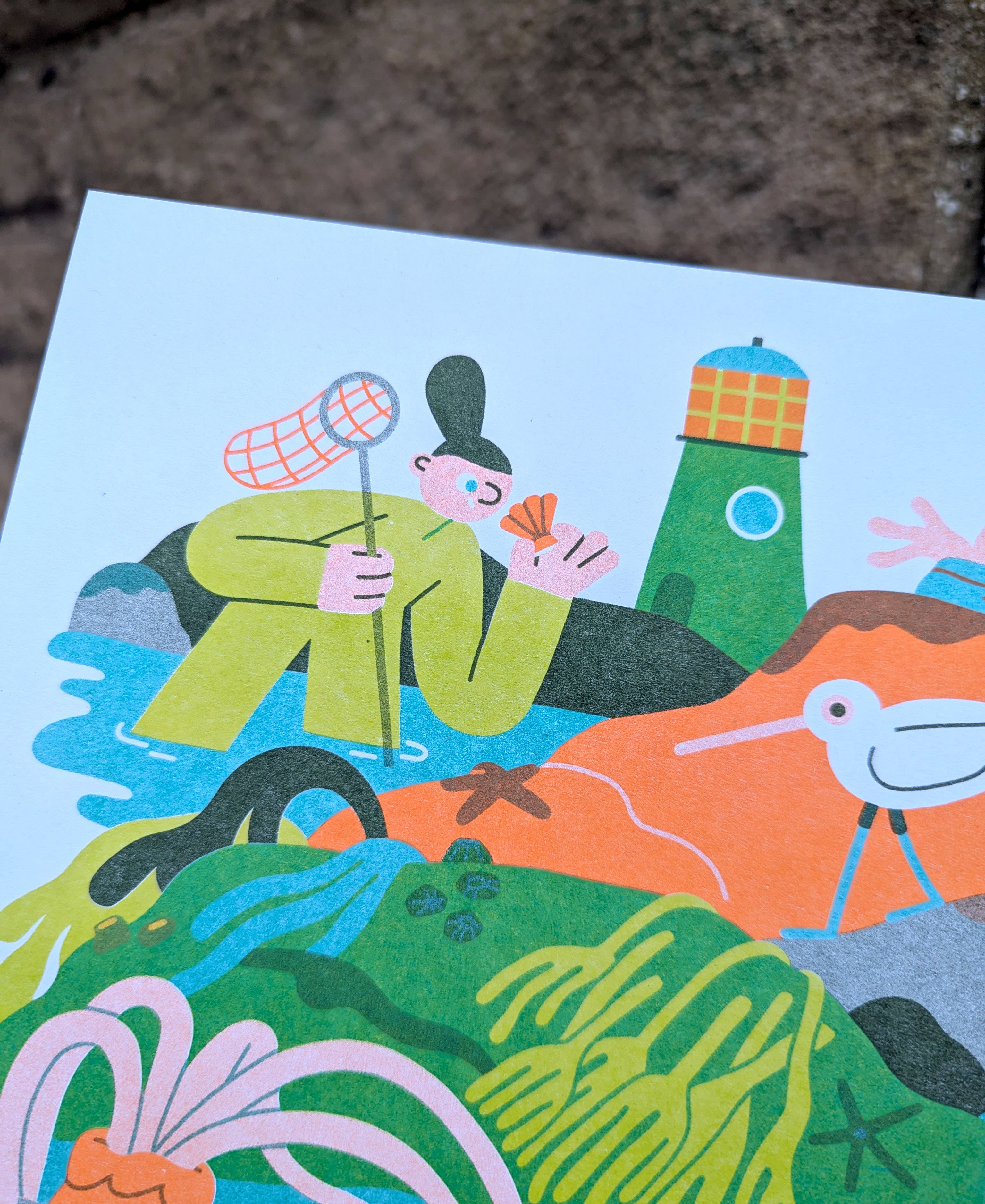 Rockpool A4 Risograph Print