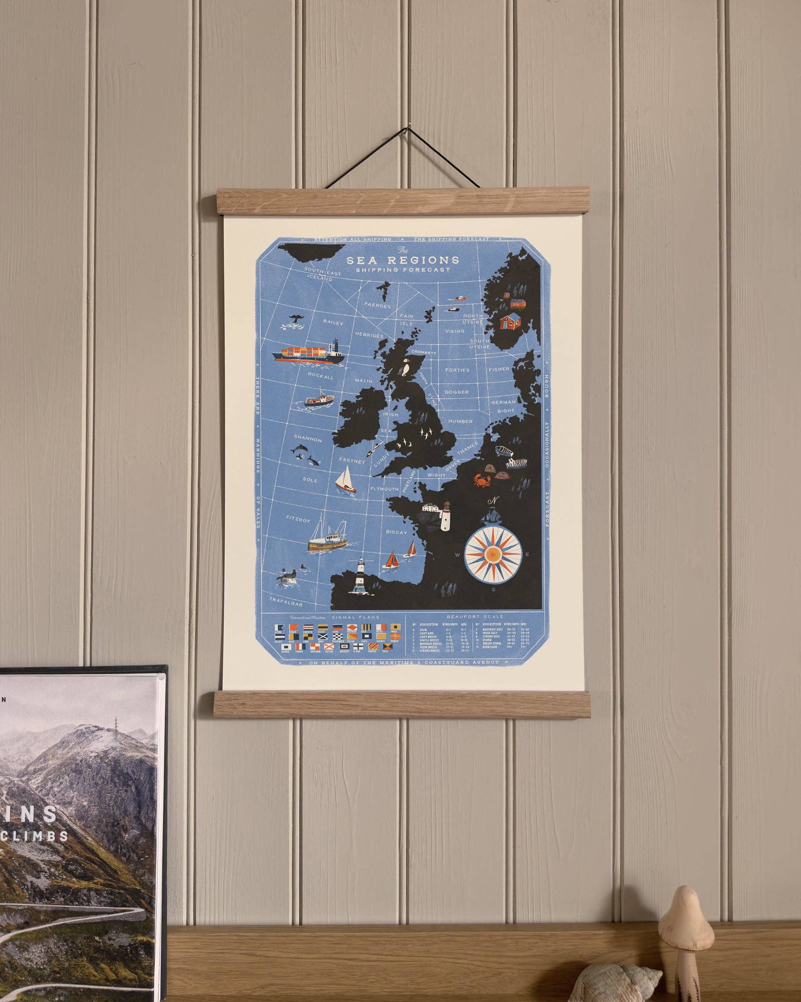The Sea Regions of the United Kingdom A3 Map Print