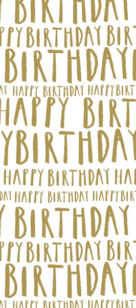 Golden Happy Birthday Tissue Paper