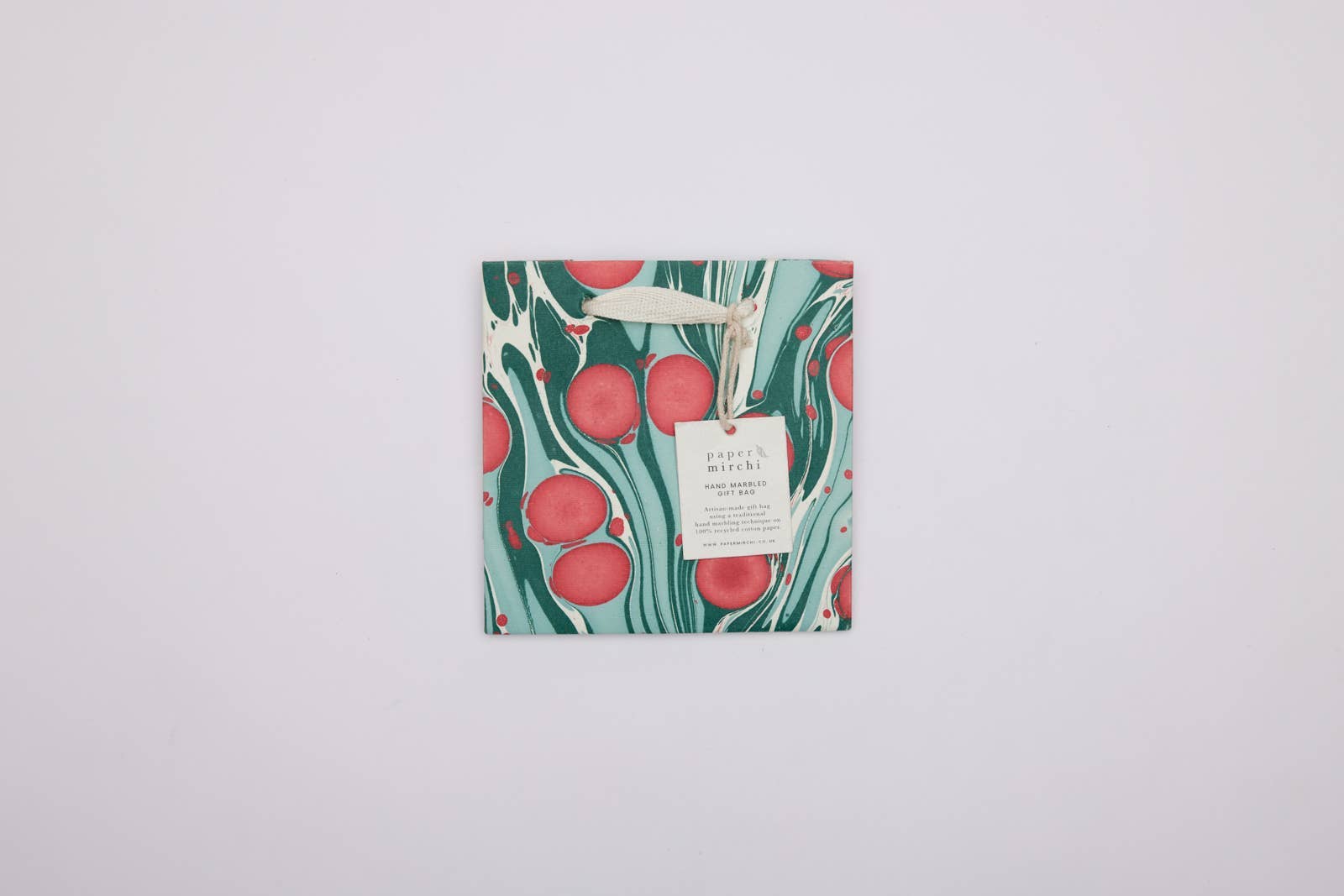 Hand Marbled Gift Bags (Small) - Christmas Splendour