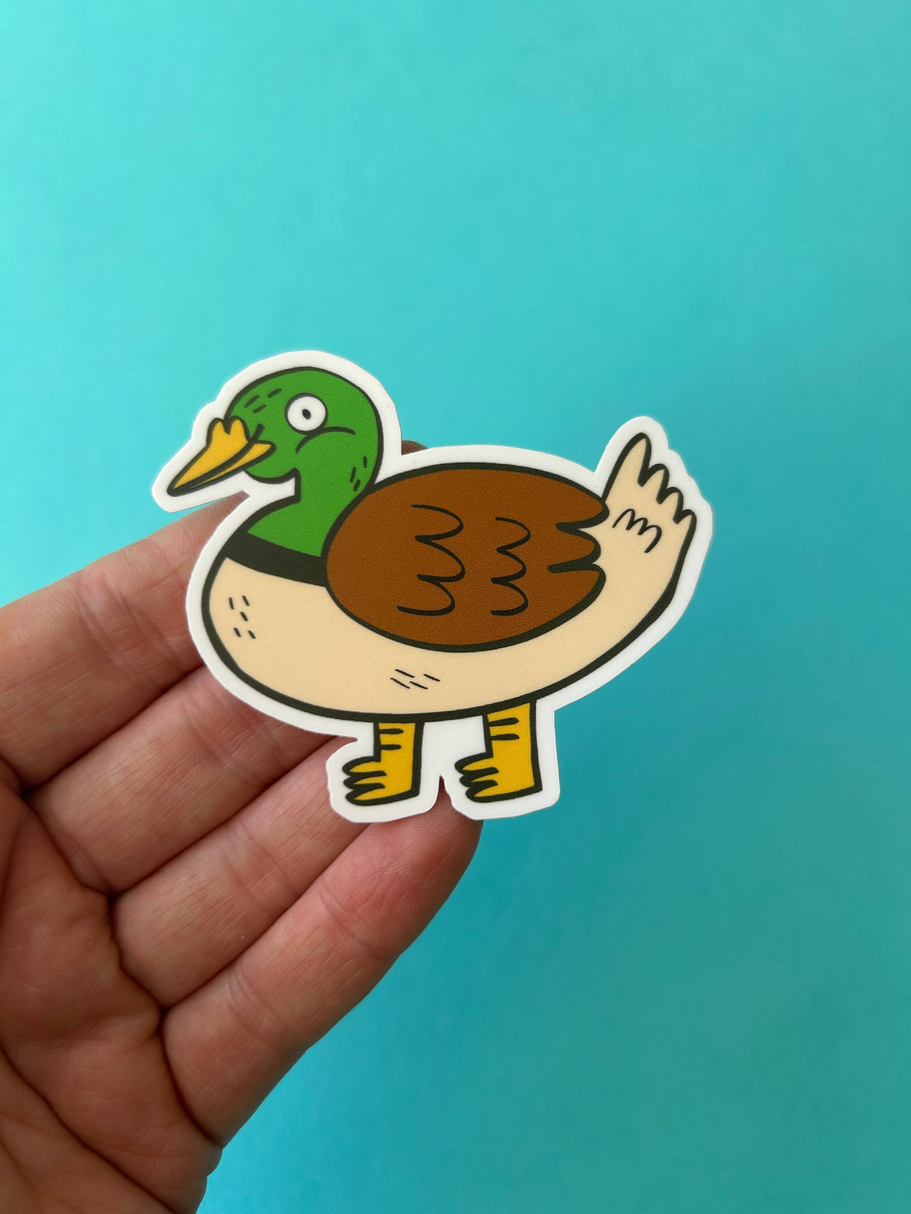 Happy Duck Vinyl Sticker