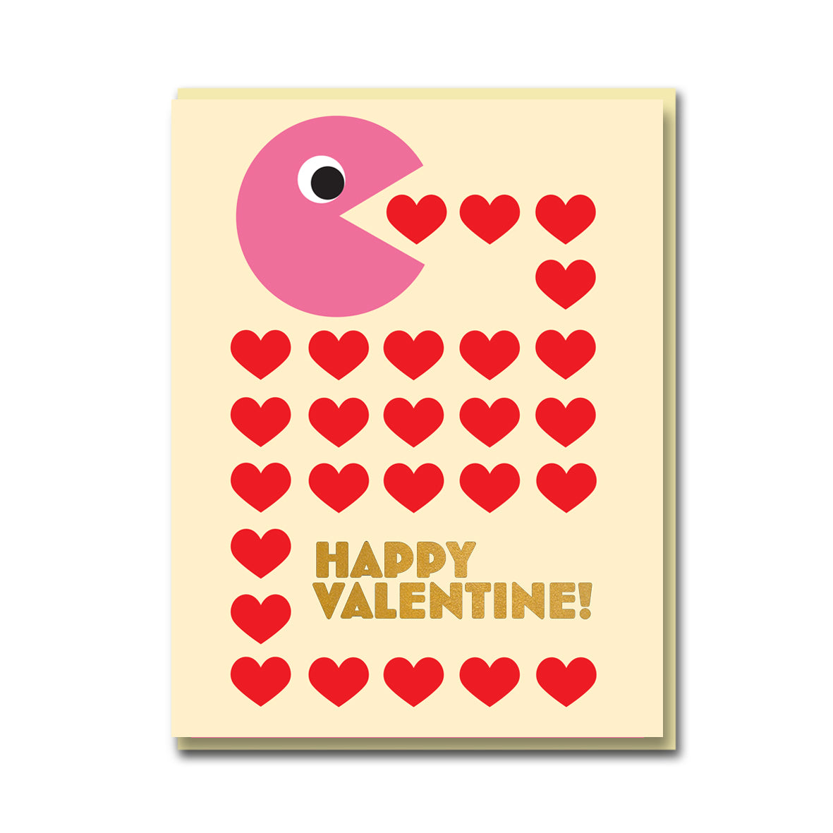 Pac Man Valentine's Day Card