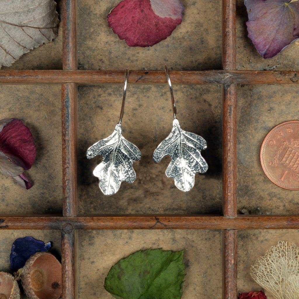 Oak Leaf Drop Earrings