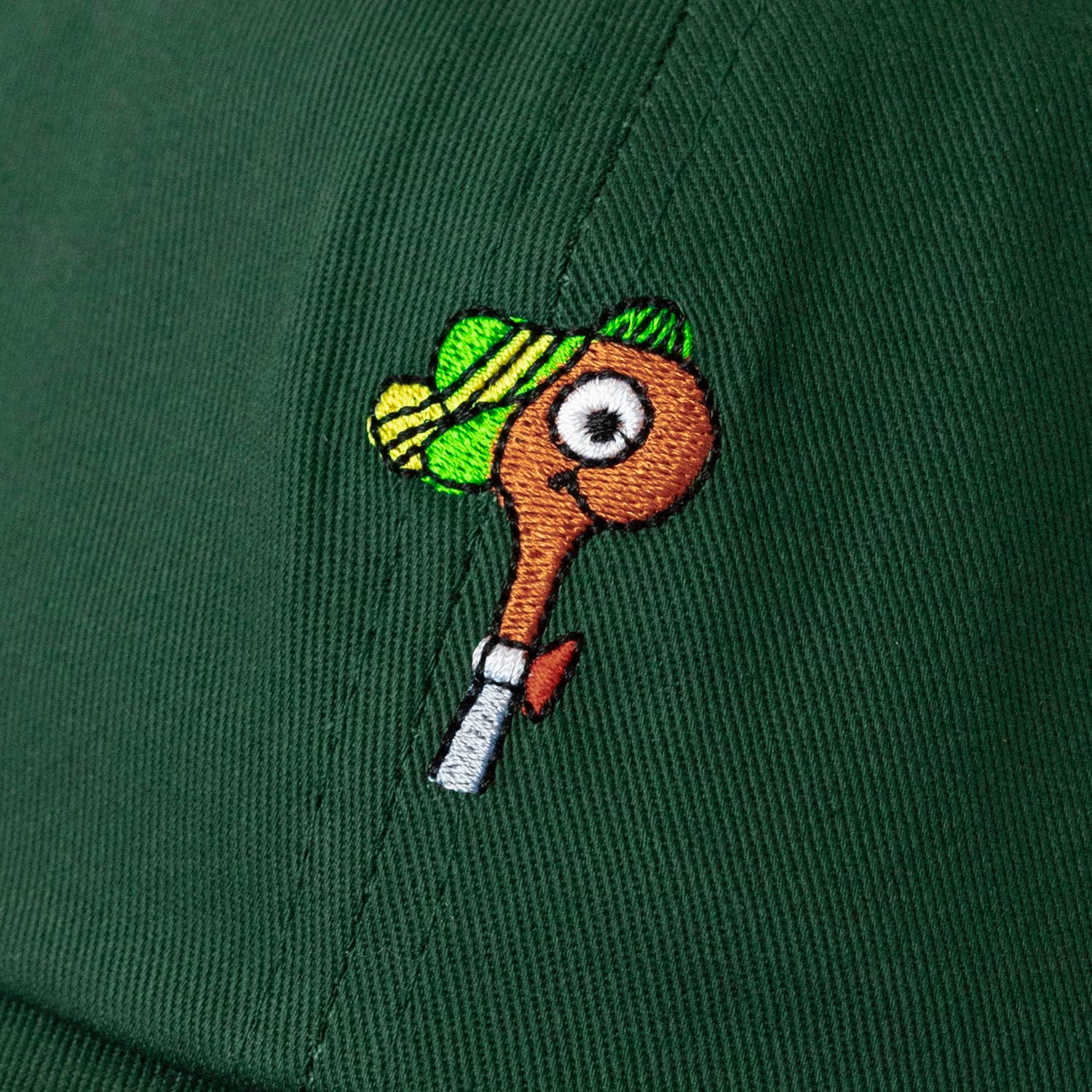 Lowly Worm Dad Hat (Forest Green)