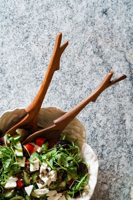 Olive Wood "Branch" Salad Servers