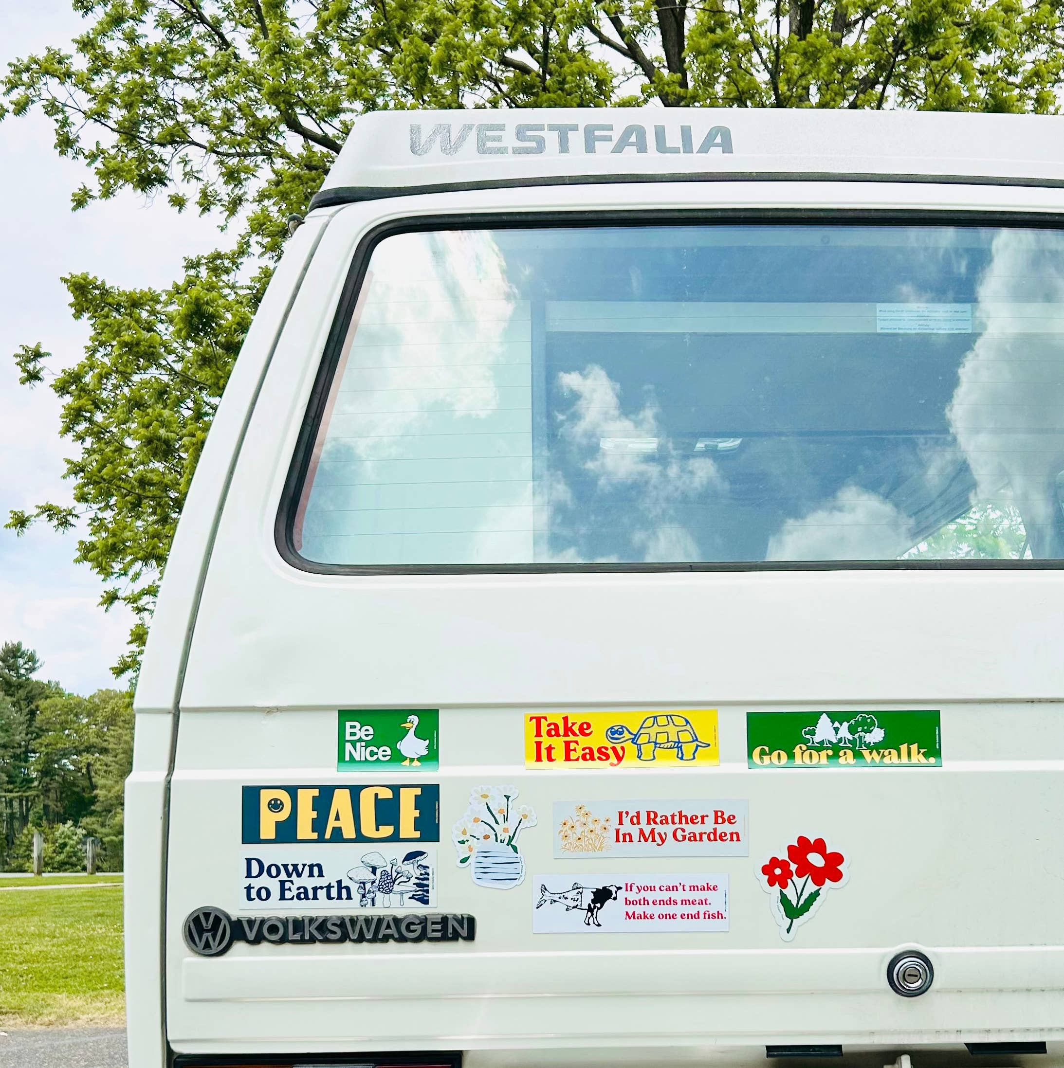 Peace (Yellow & Teal) Bumper Magnet