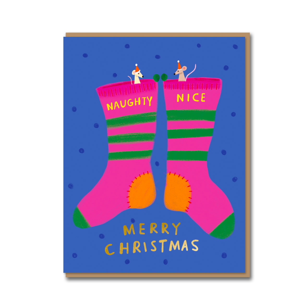 Naughty Socks Christmas Card