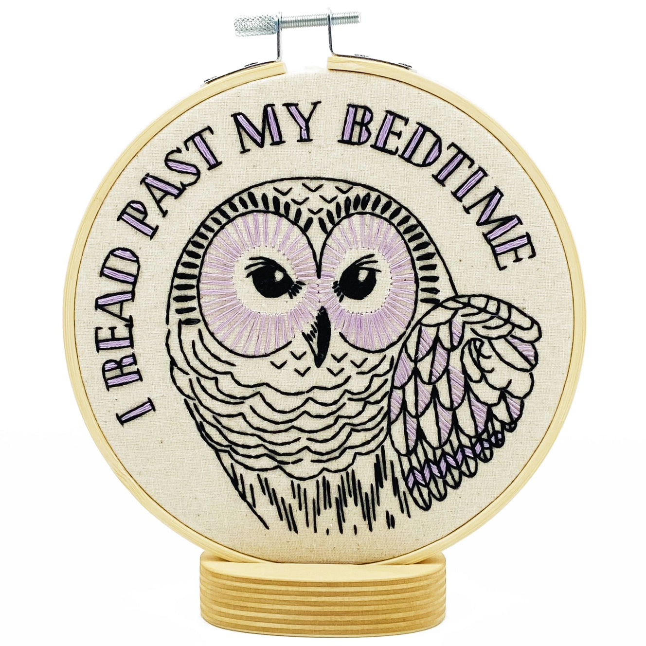 I Read Past My Bedtime Embroidery Kit