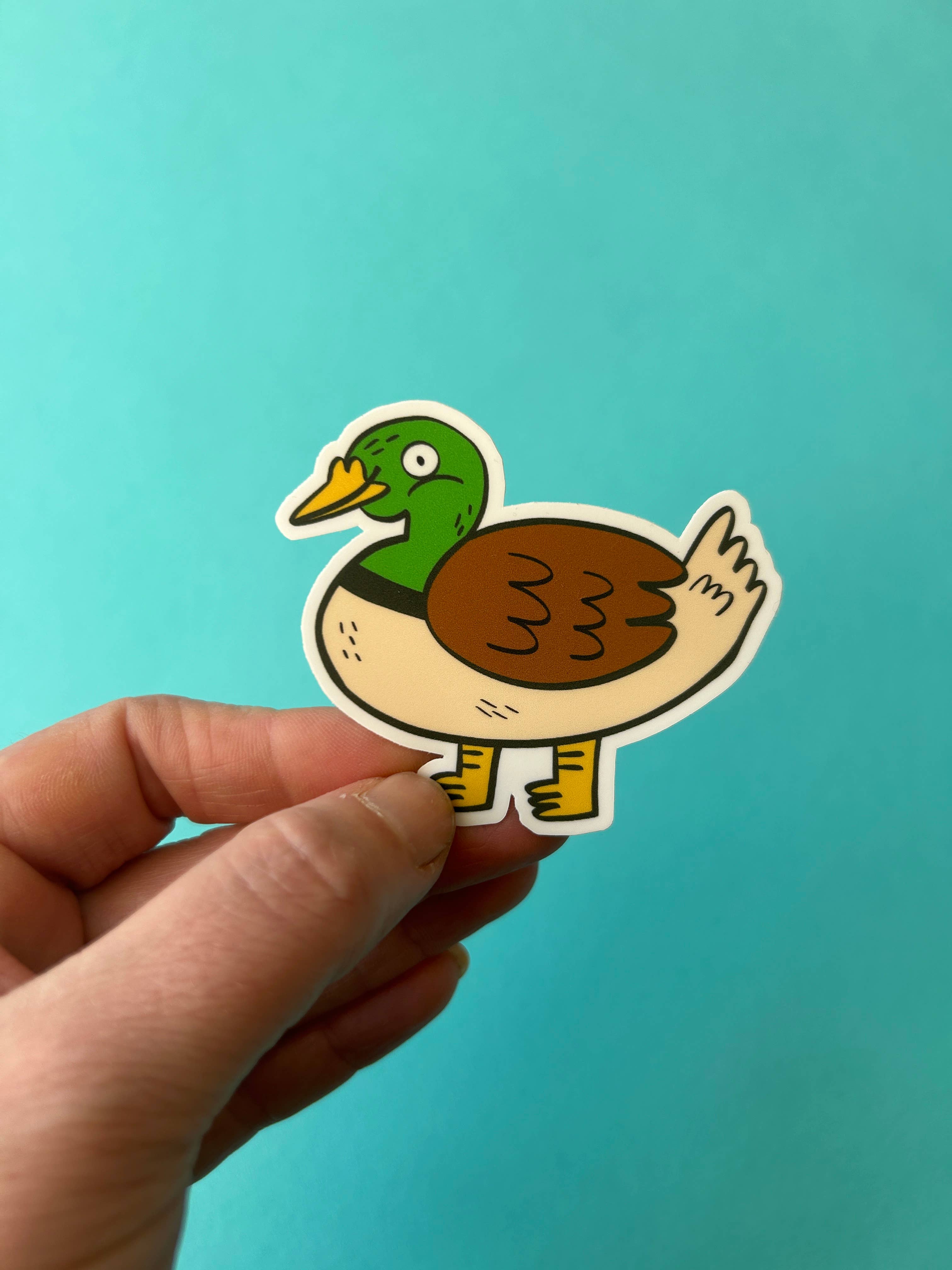 Happy Duck Vinyl Sticker