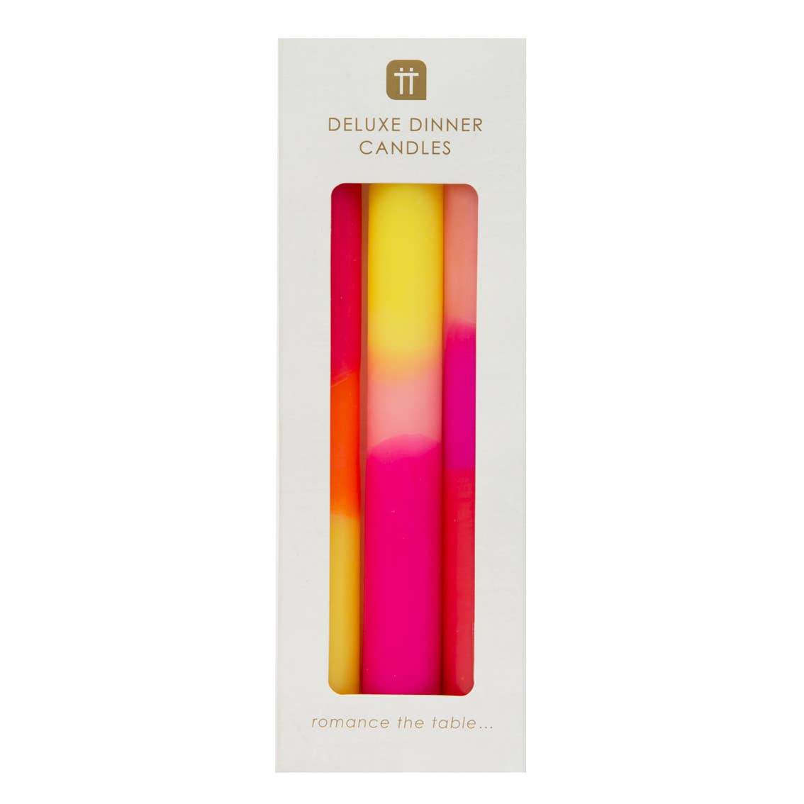 3 Tone Pink Dinner Candles