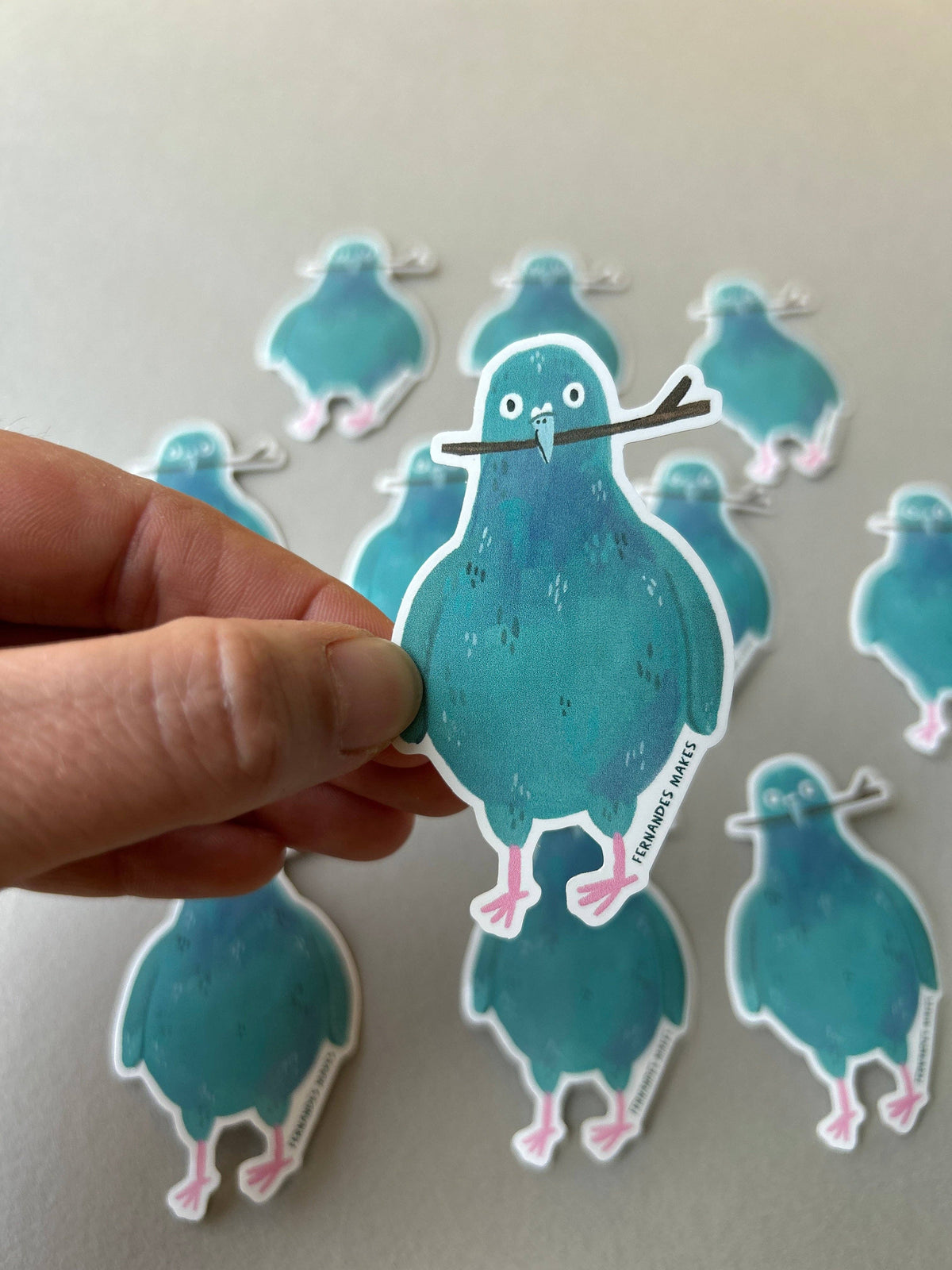 Pigeon Vinyl Stickers: Skye