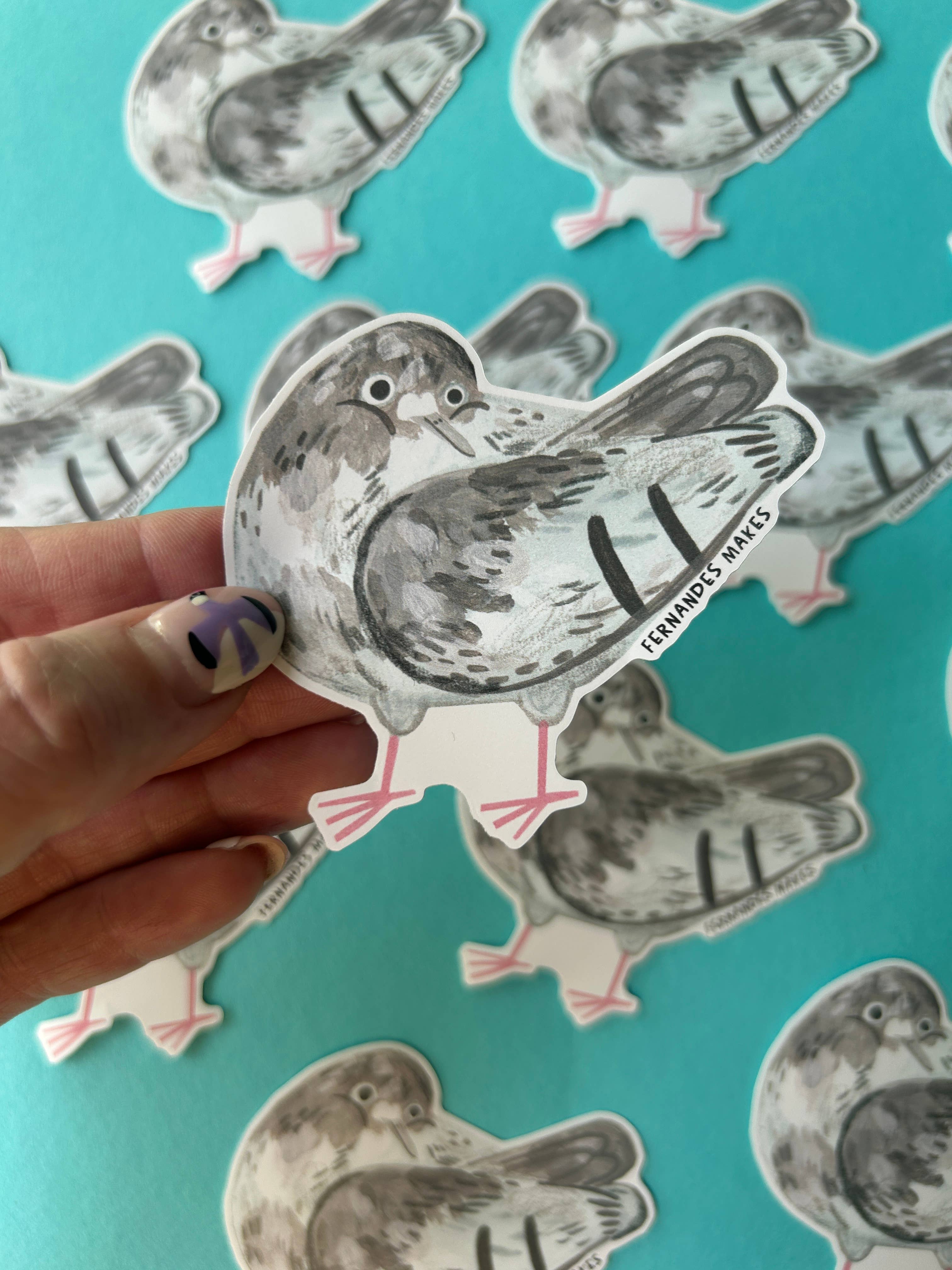 Frodo The Pigeon Vinyl Sticker