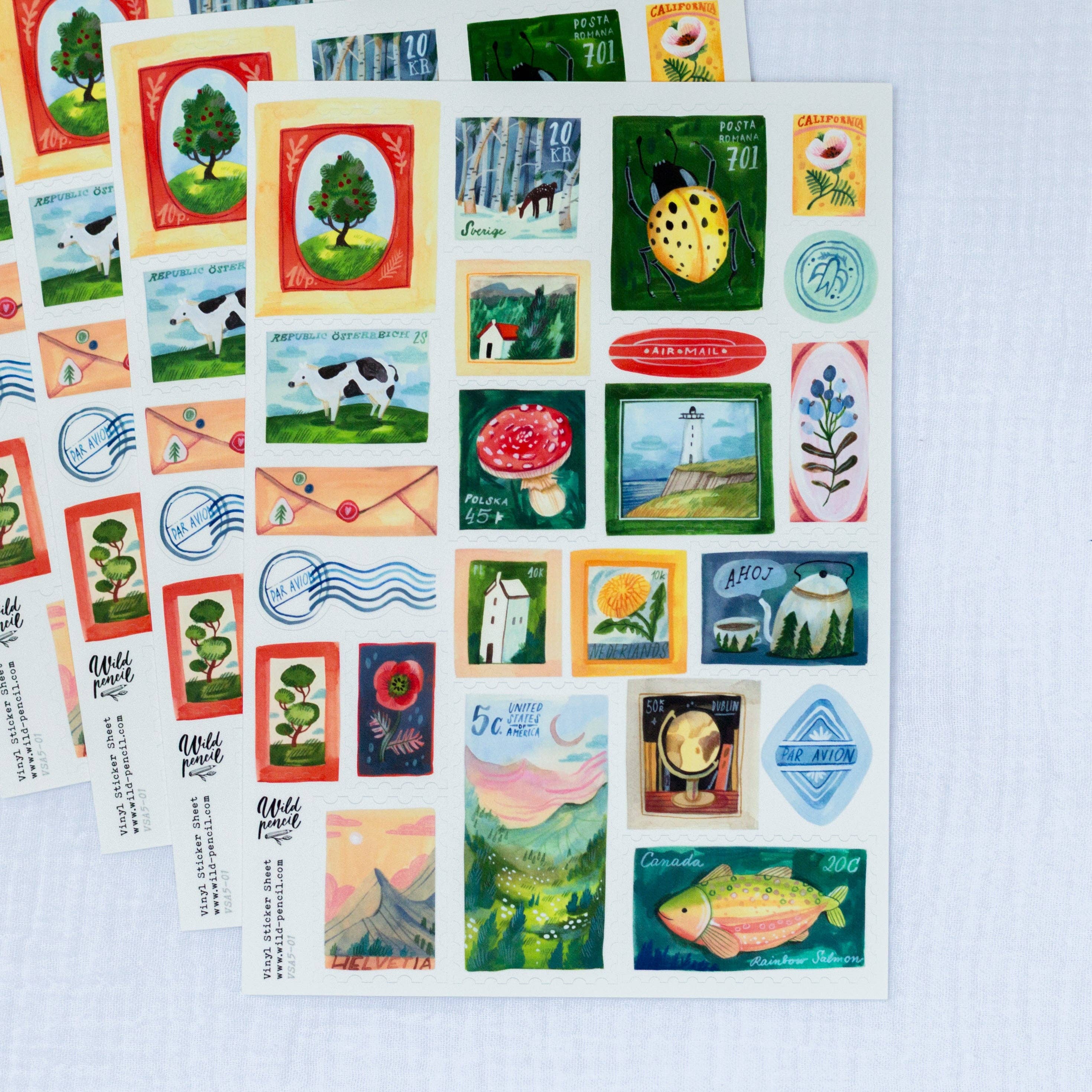 Stamps Vinyl Sticker Sheet