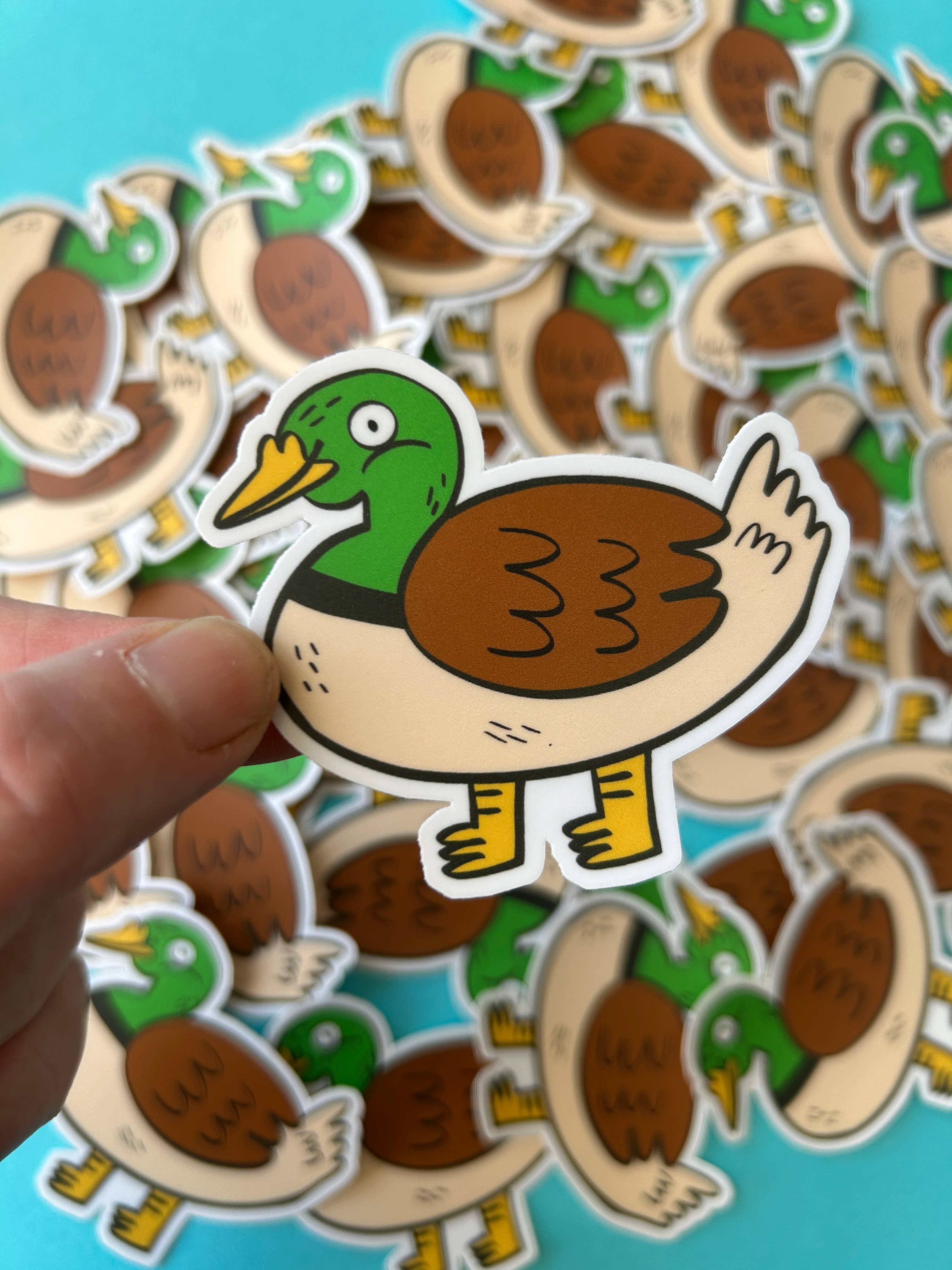 Happy Duck Vinyl Sticker