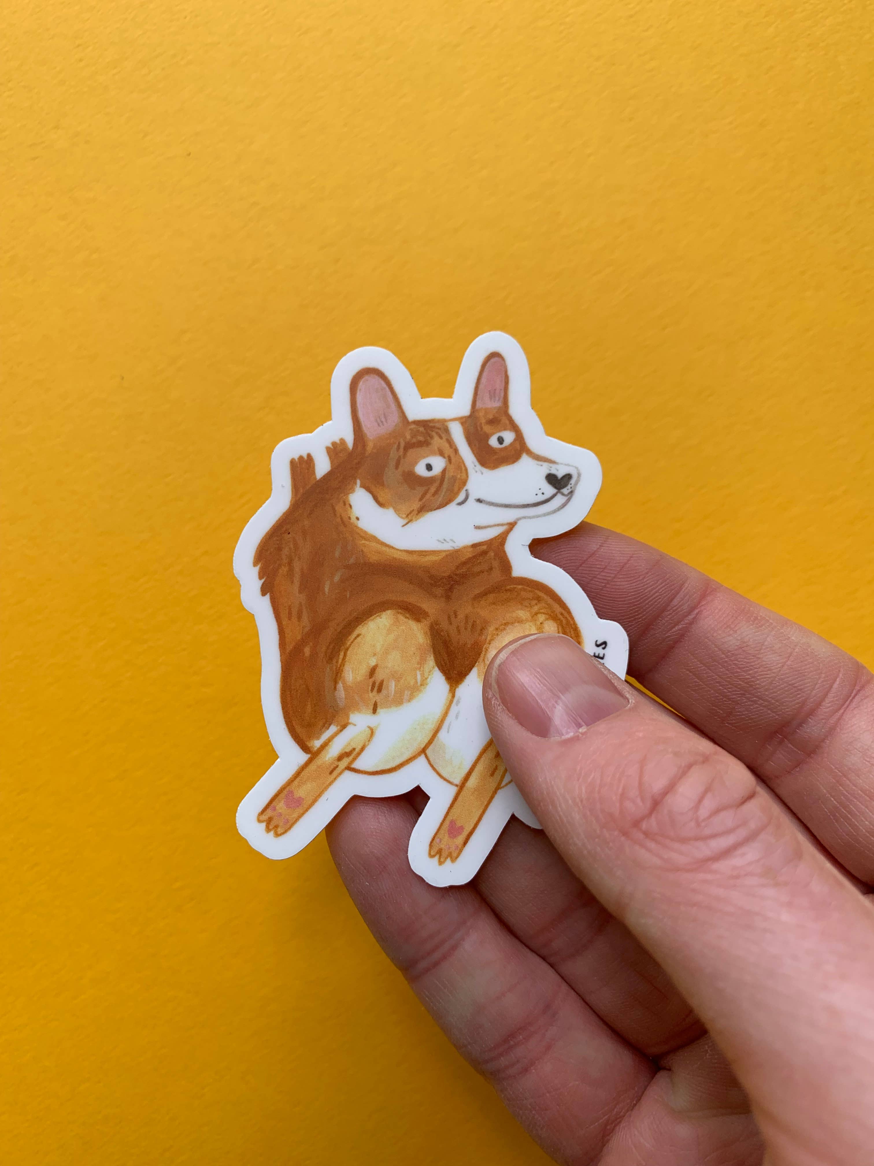 Playful Queens Corgi Dog Vinyl Sticker
