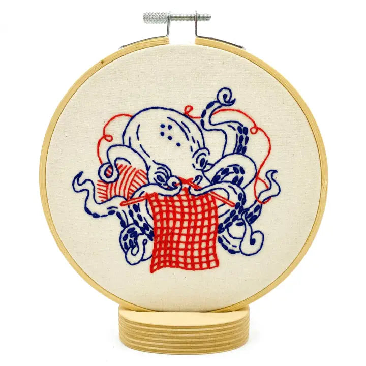 Industrious Octopus Complete Embroidery Kit