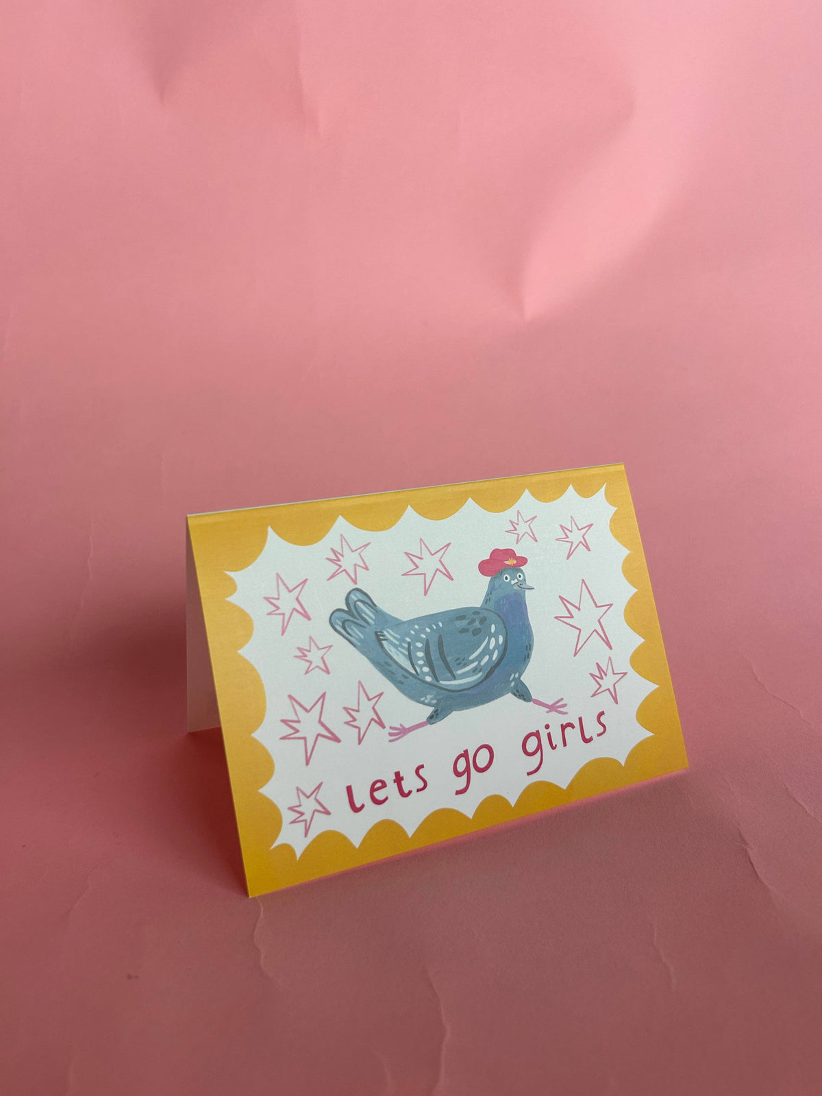 Lets Go Girls Pigeon Card