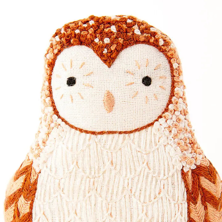 Barn Owl Embroidery Kit