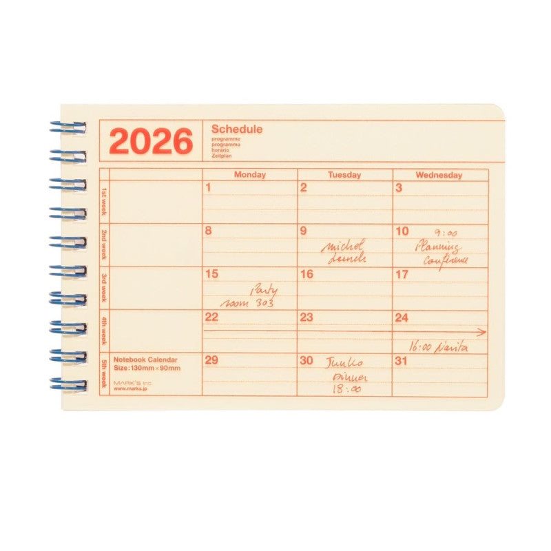 Mark's Inc 2026 Notebook Calendar - Ivory