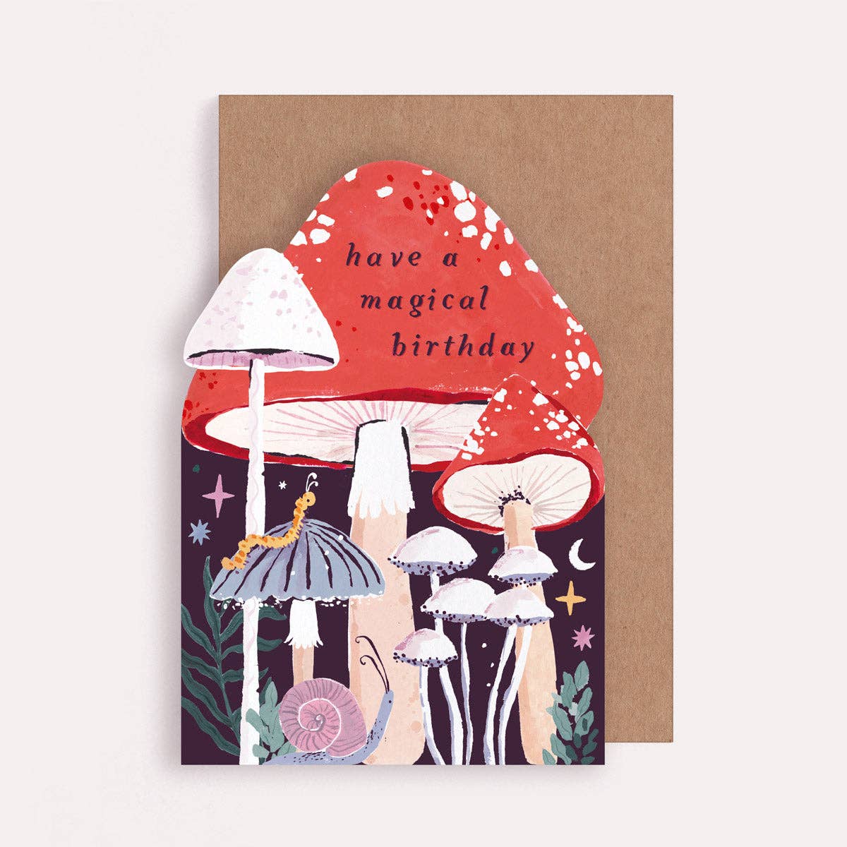 Mushroom Birthday Die-Cut Card