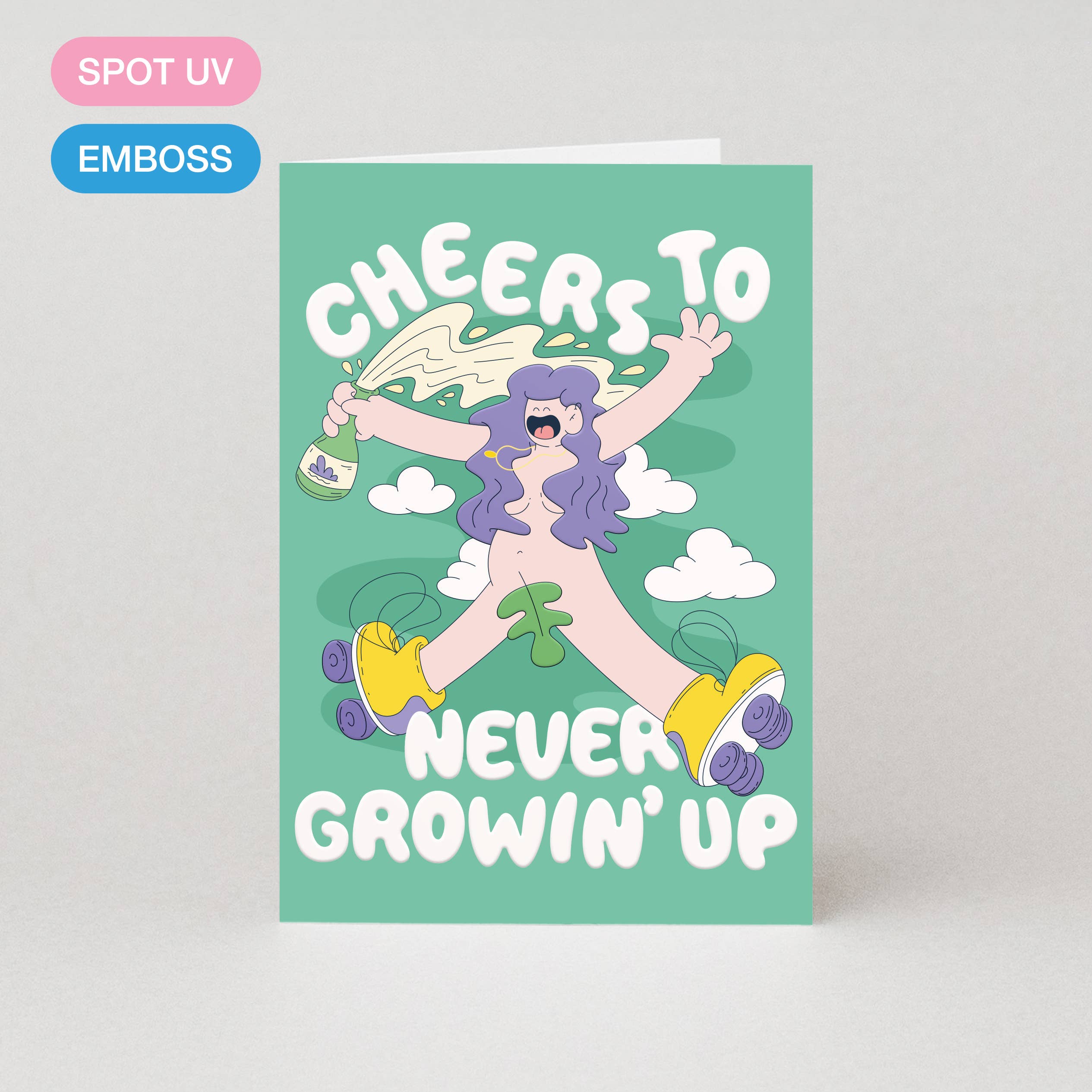 Never Growin Up Skate Birthday Card