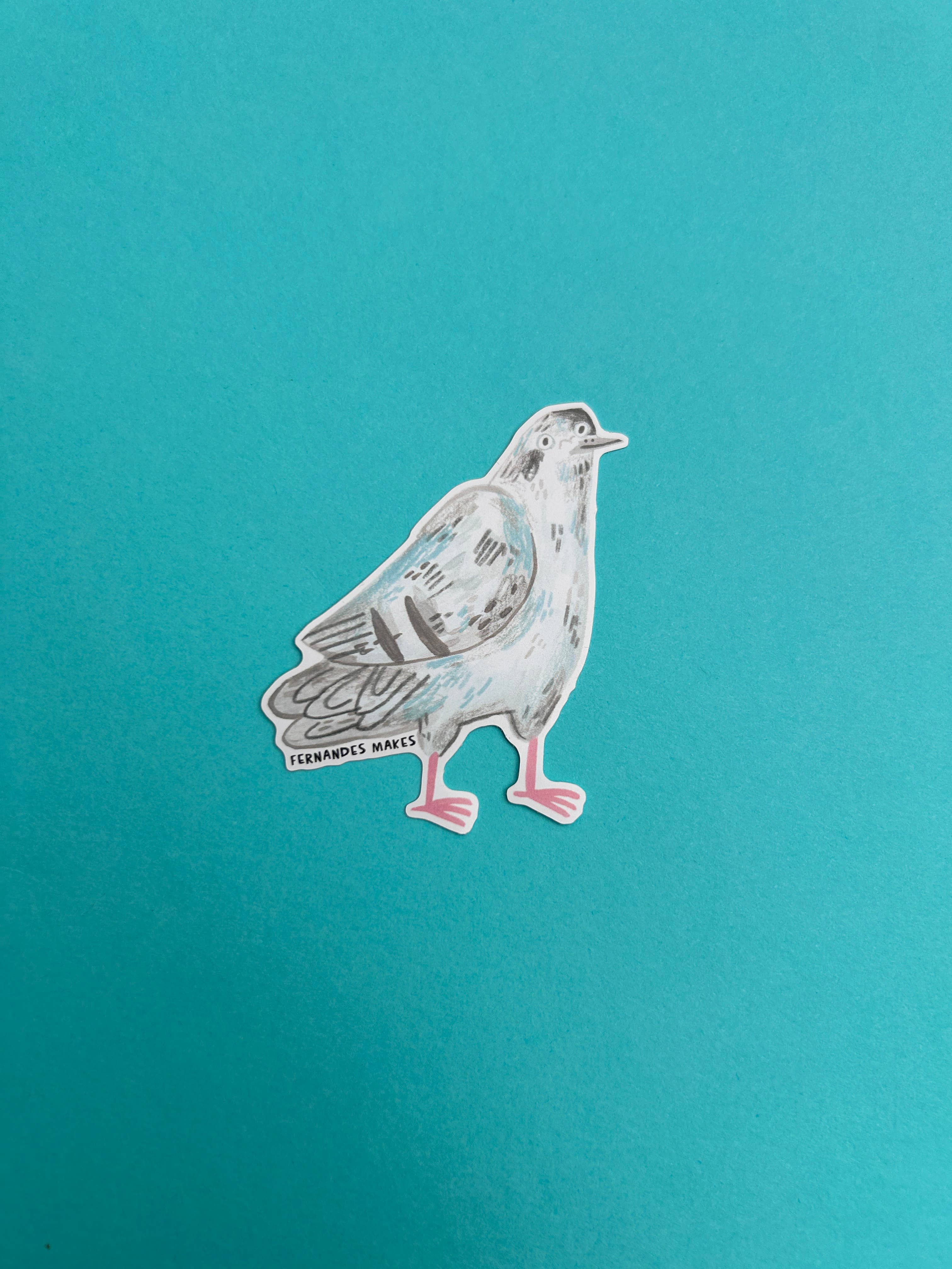 Deborah The Pigeon Vinyl Sticker