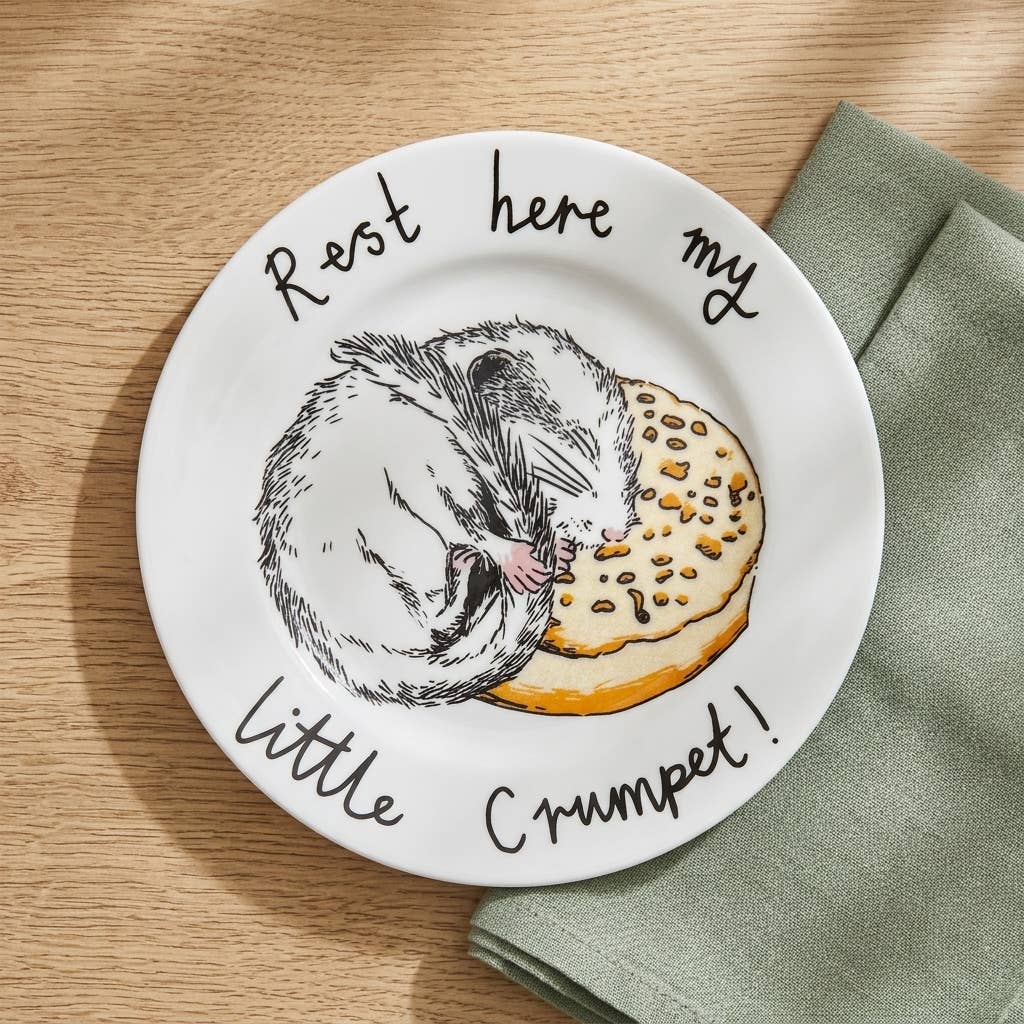 'Rest here my little crumpet!' Side Plate