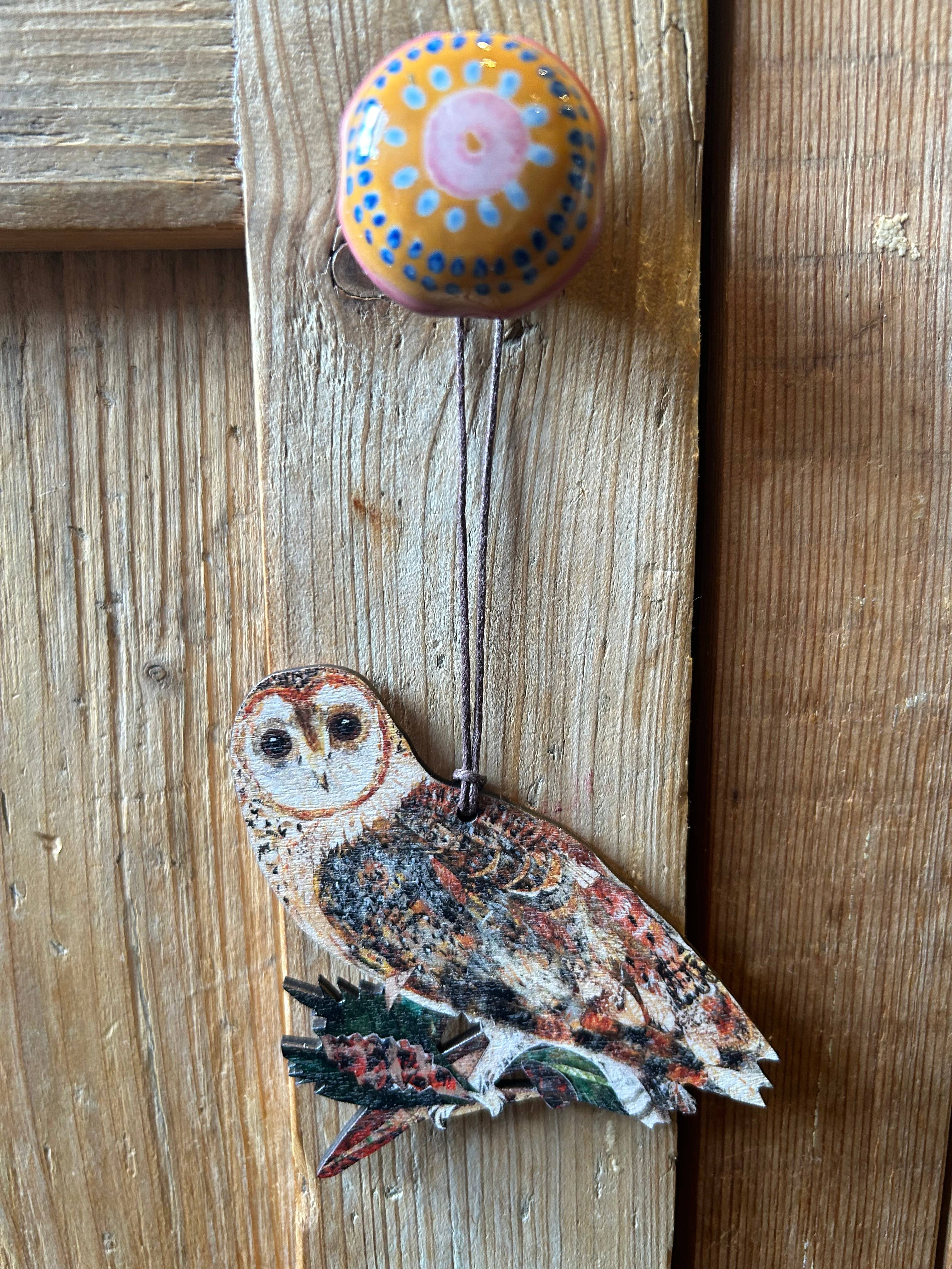 Woodland Owl Birch Plywood Decoration 