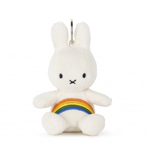Miffy White Rainbow Corduroy Keyring