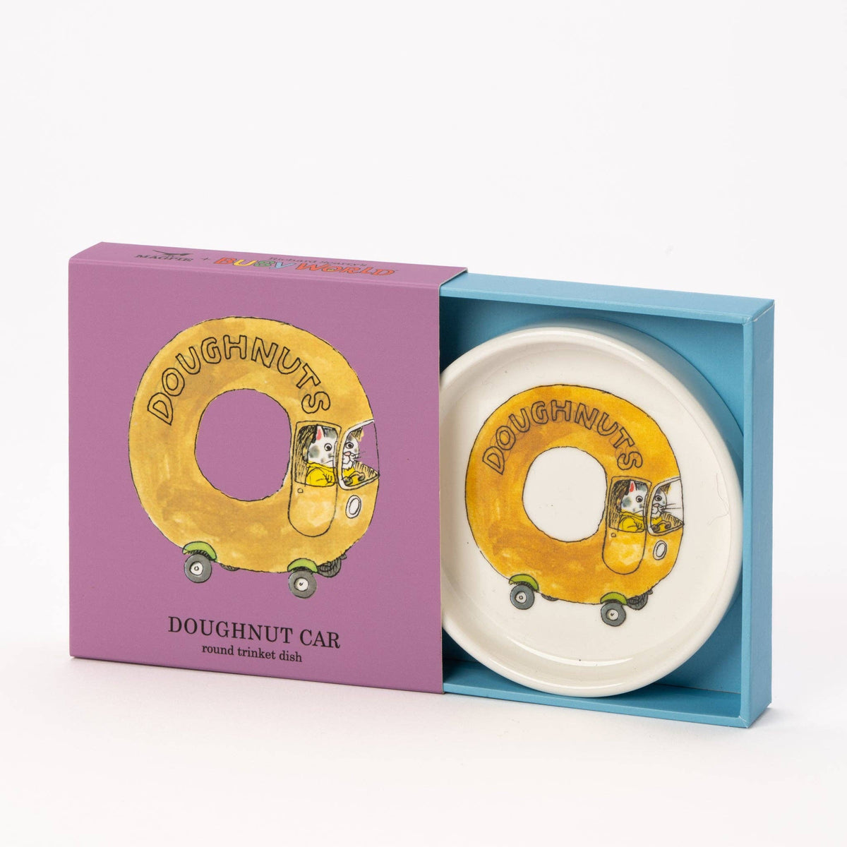 Richard Scarry Doughnut Car Round Trinket Dish