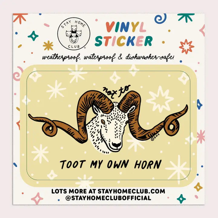 Toot My Own Horn Vinyl Sticker