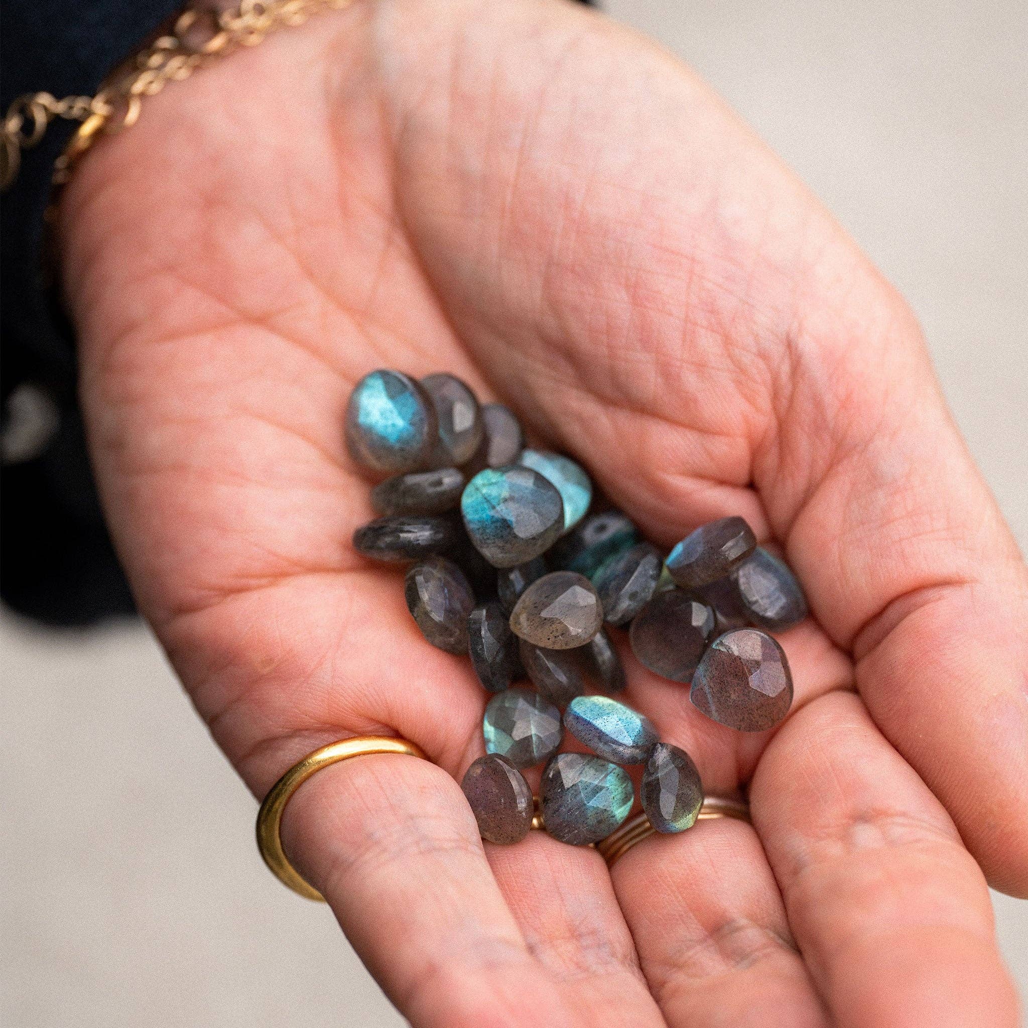 Labradorite Fine Cord Necklace