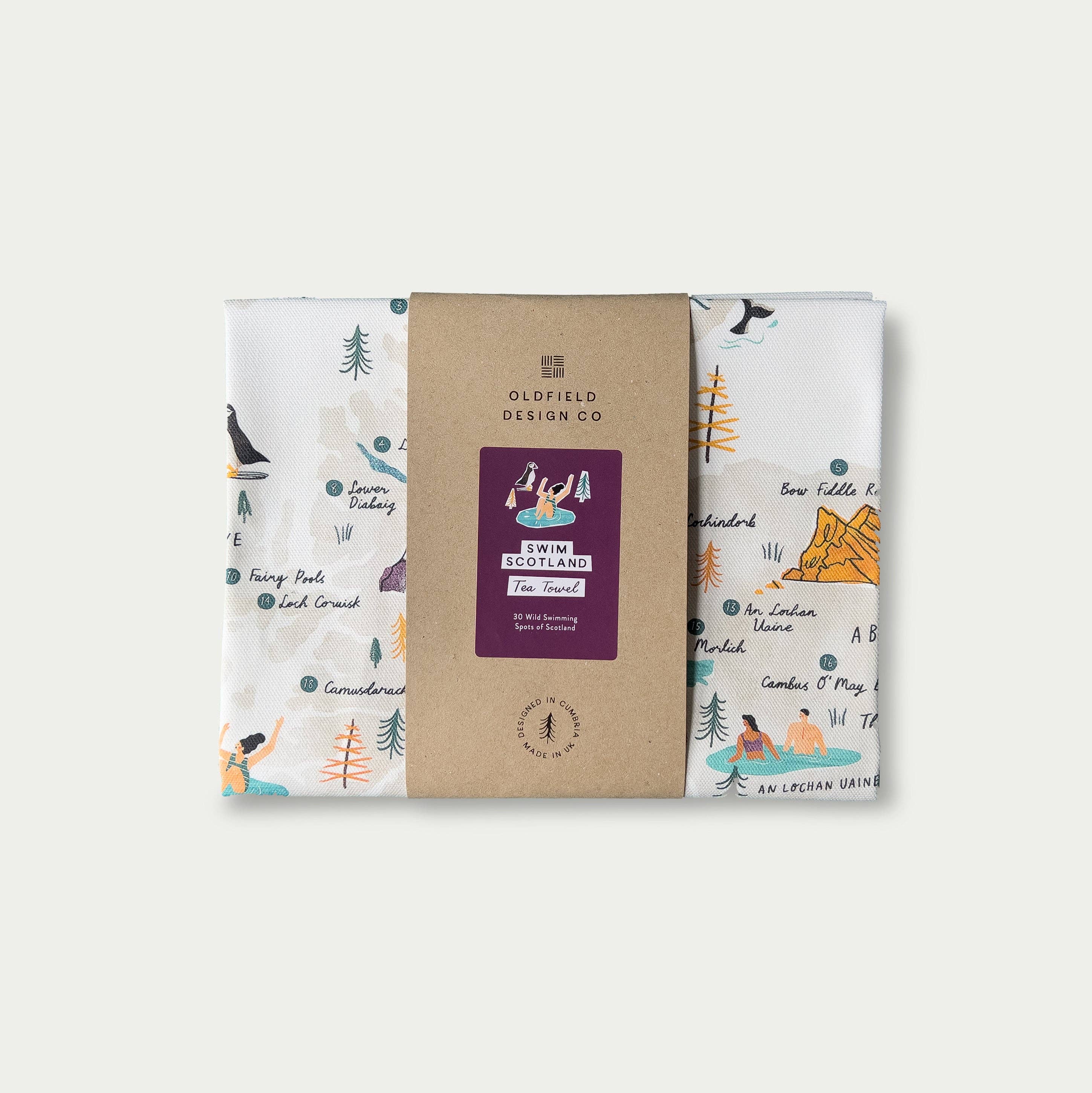 Swim Scotland Tea Towel