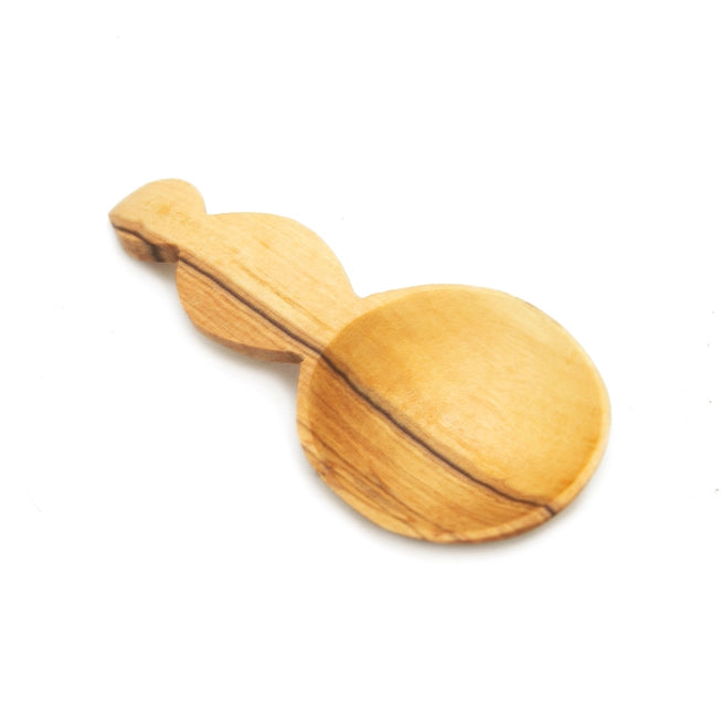 Small Olive Wood Spoon With Decorative Handle