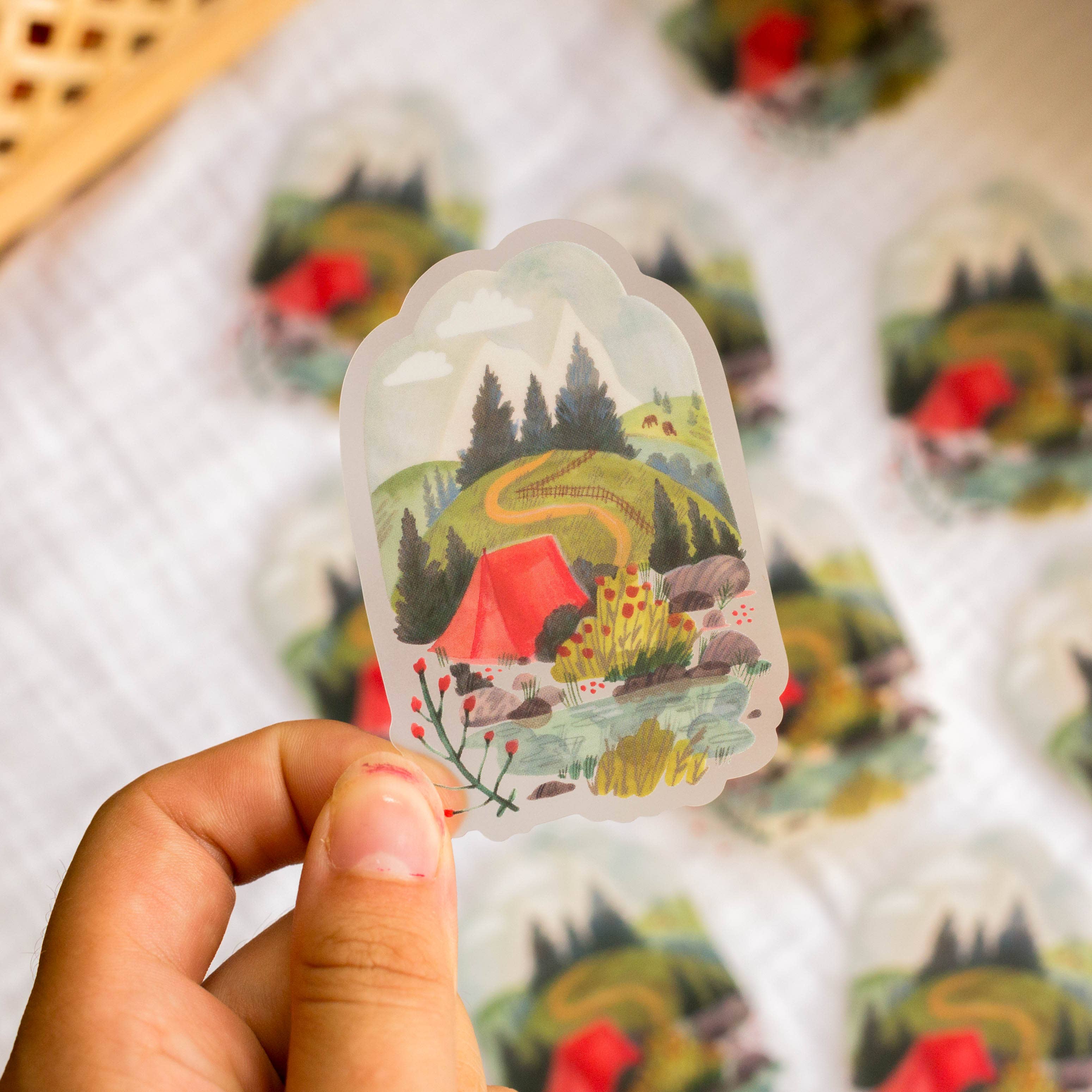 Camping Vinyl Sticker