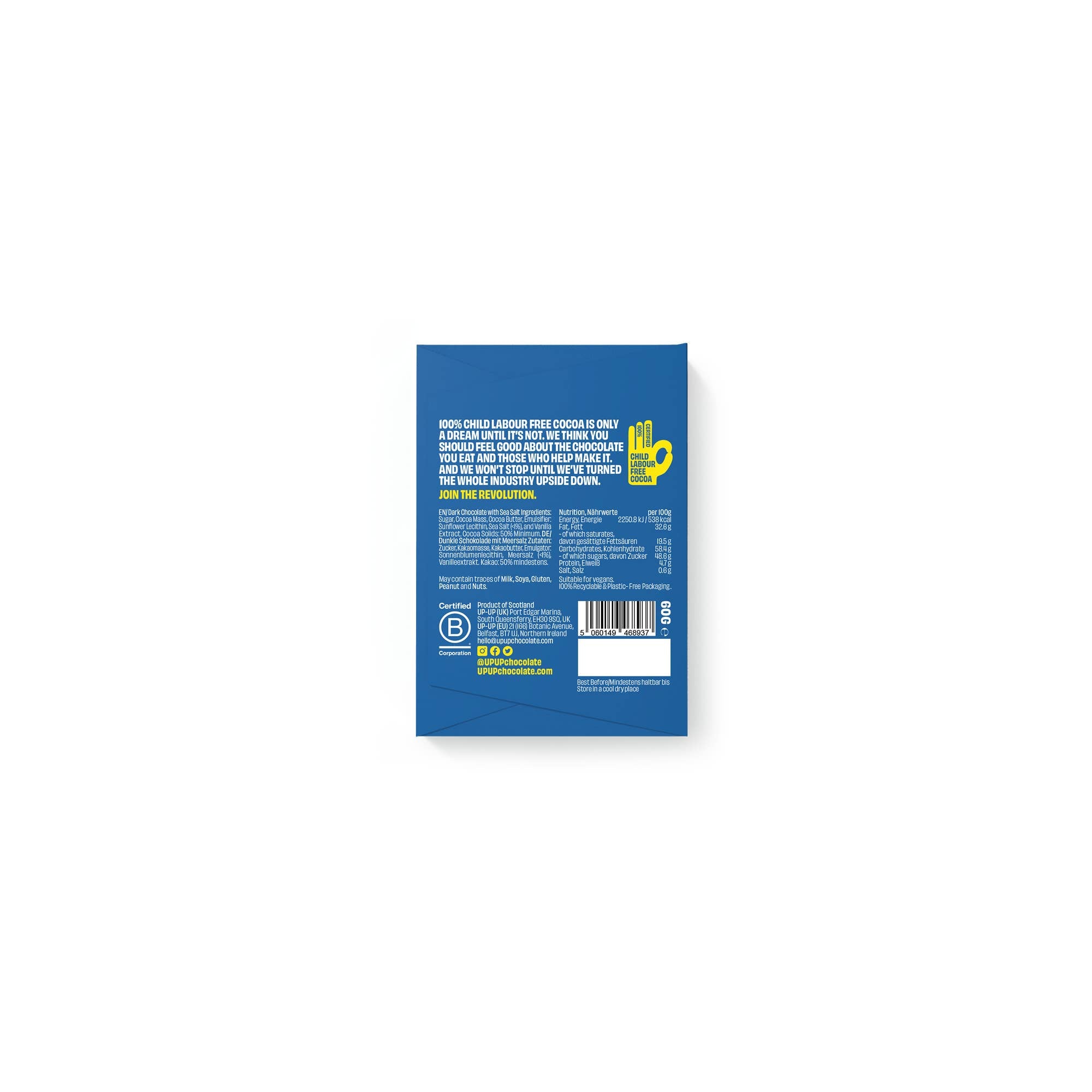 Sea Salt Dark Chocolate Bar 60g