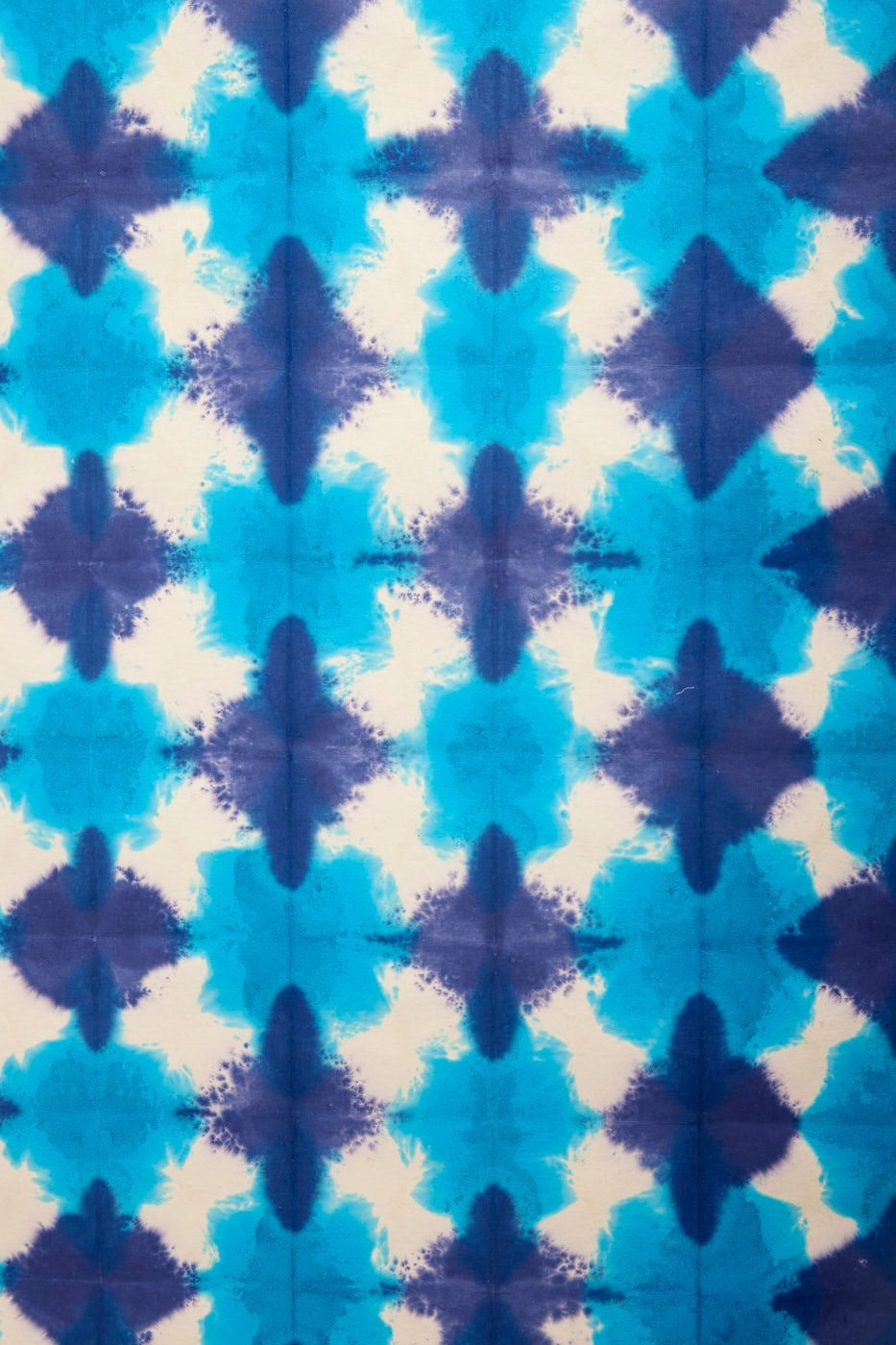 Blues Handmade Tie Dyed Paper