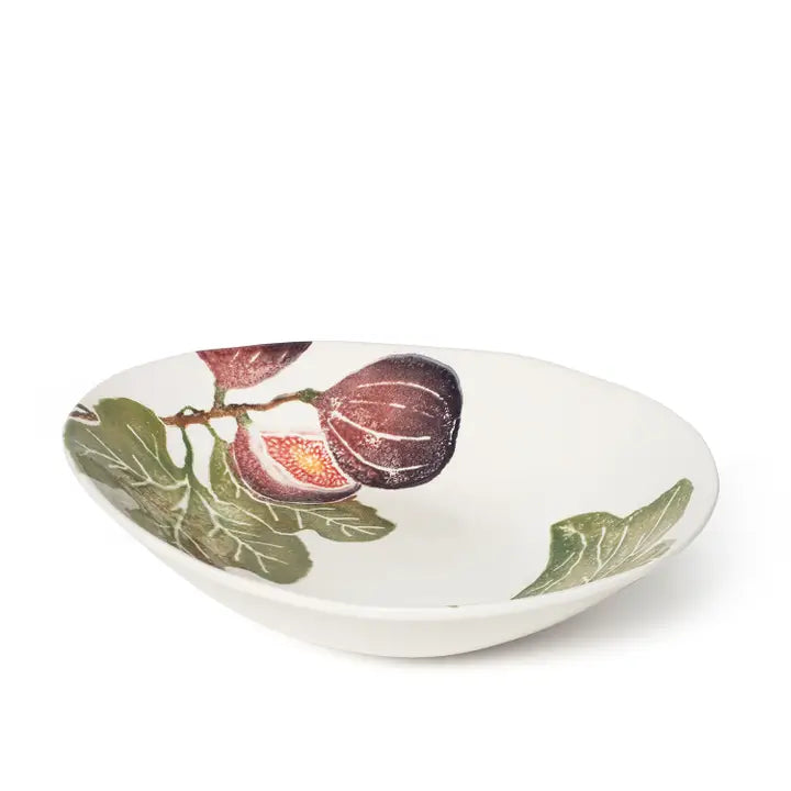 Earthenware Fig Oval Serving Bowl